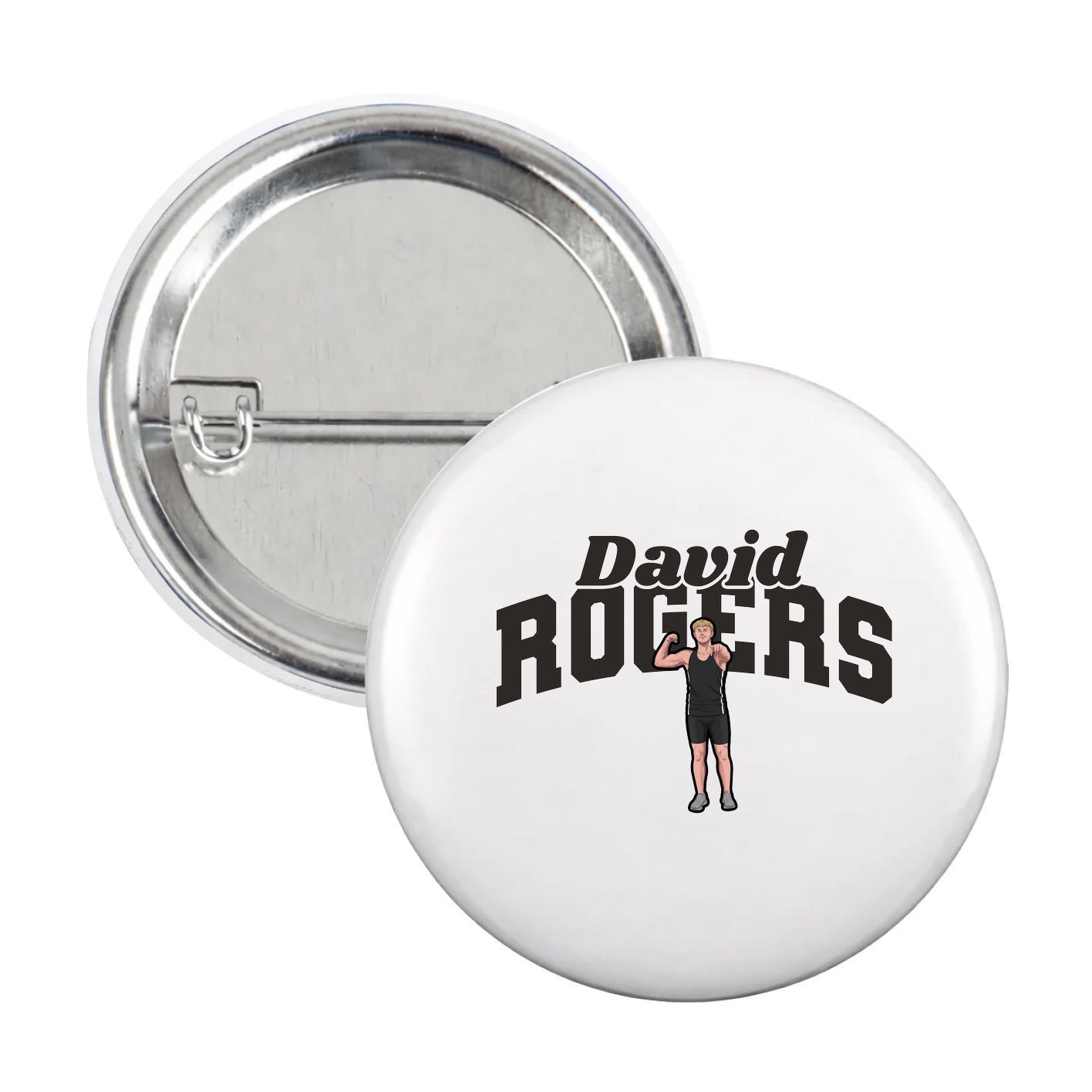 Game Day Button — Signature Arch in White