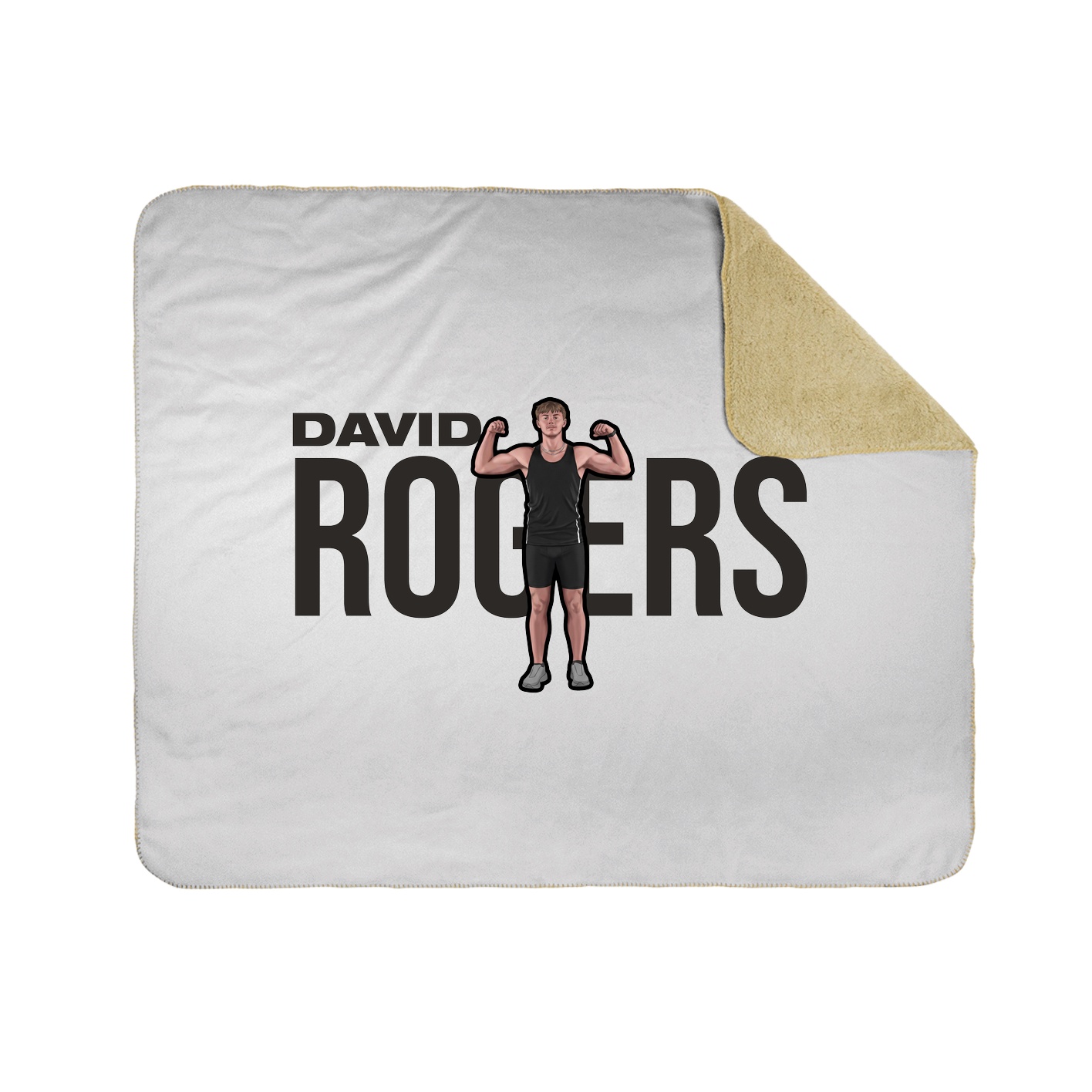 Throw Blanket — Player Name in White
