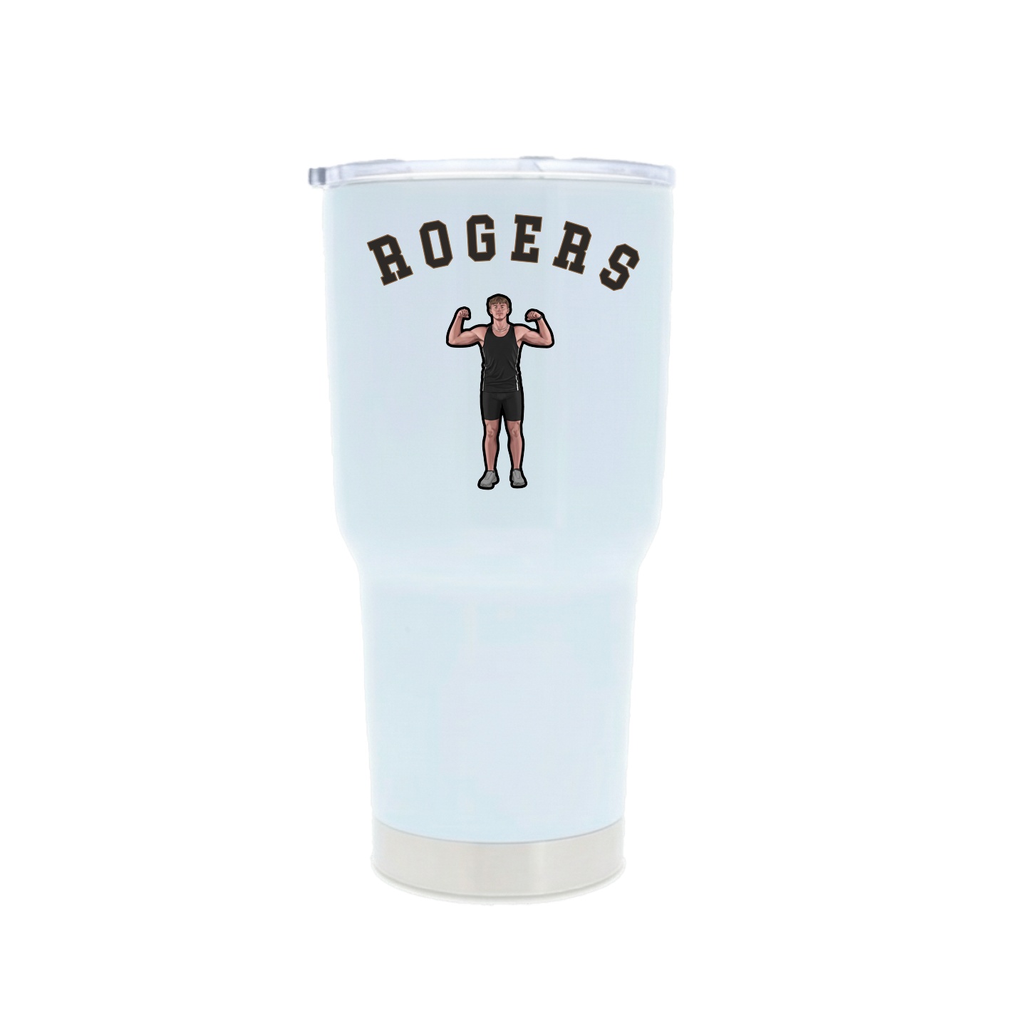 30oz Stainless Steel Tumbler — Shirsey Arch in White