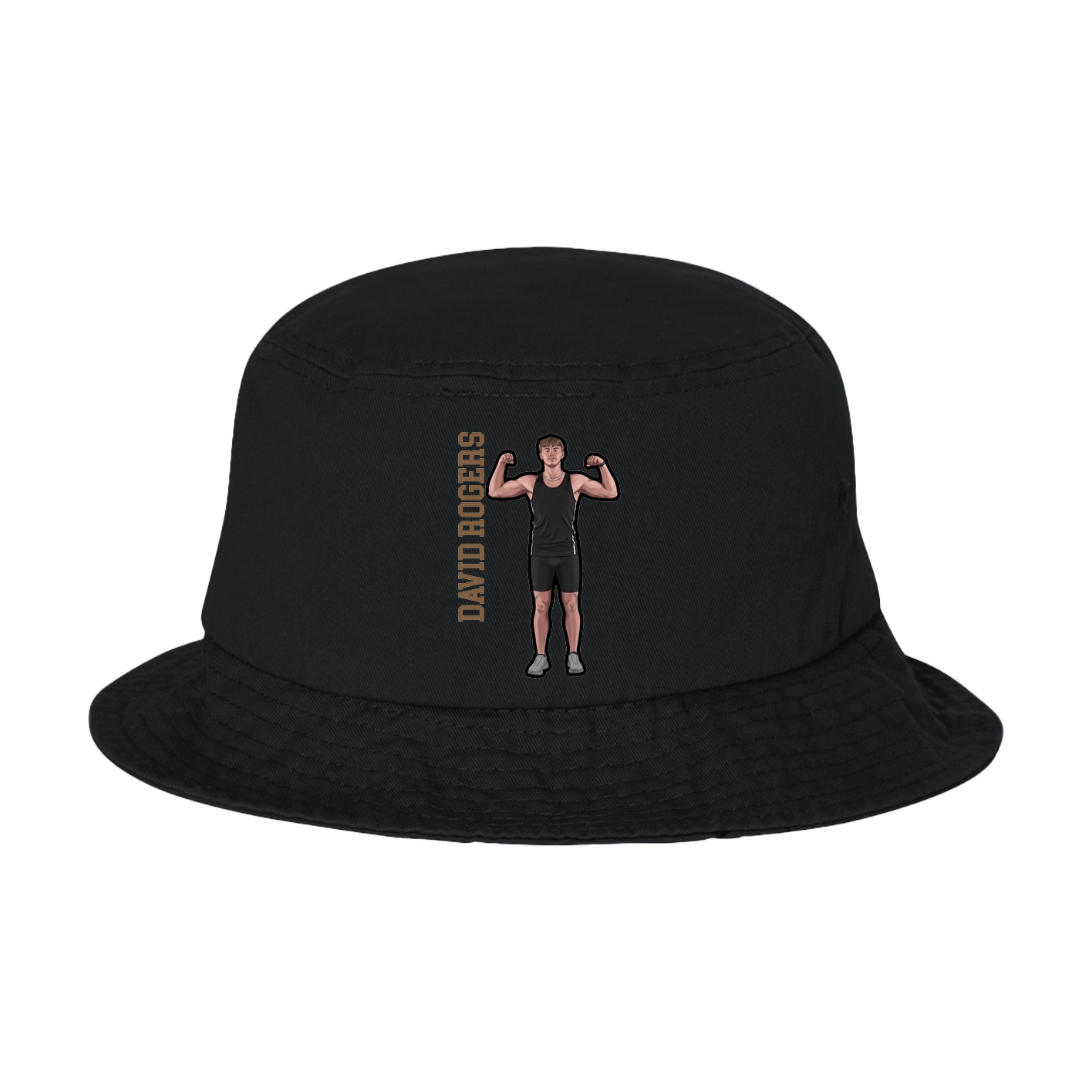 Bucket Cap — Name Vertical in Black