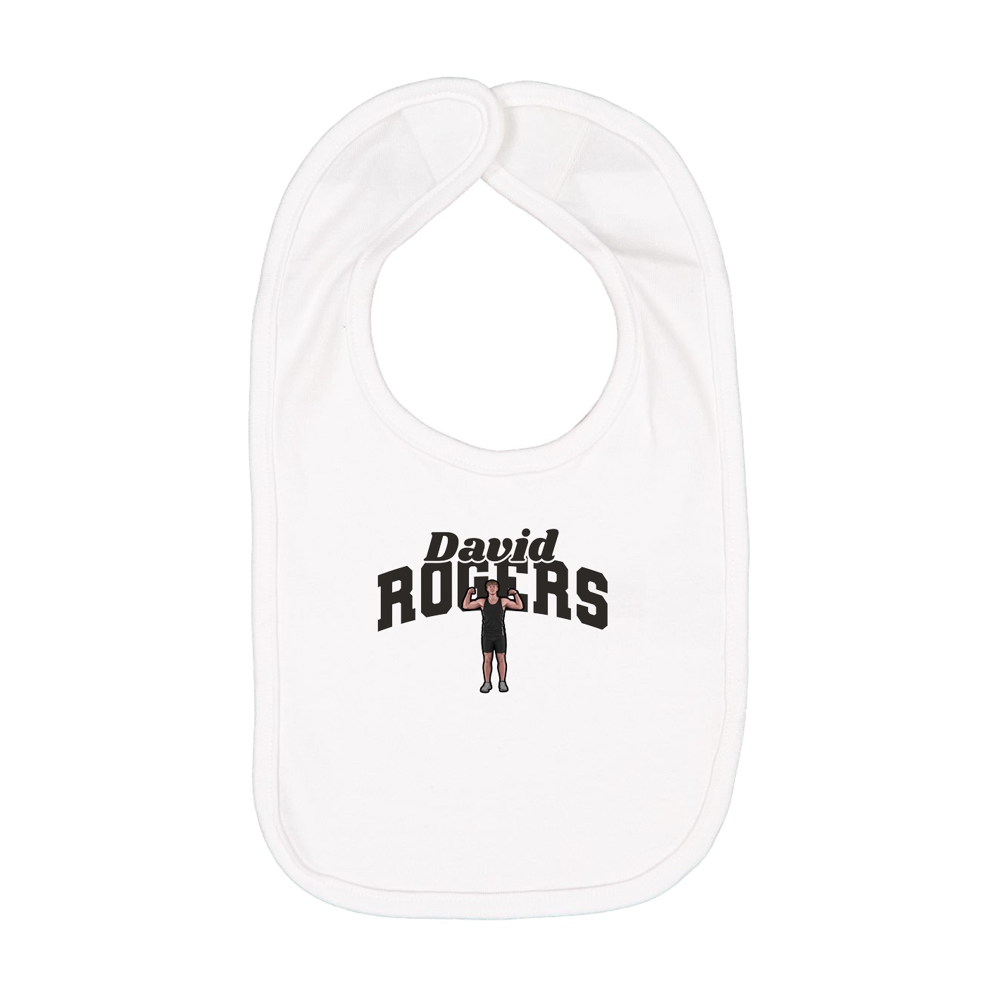 Infant Bib — Signature Arch in White