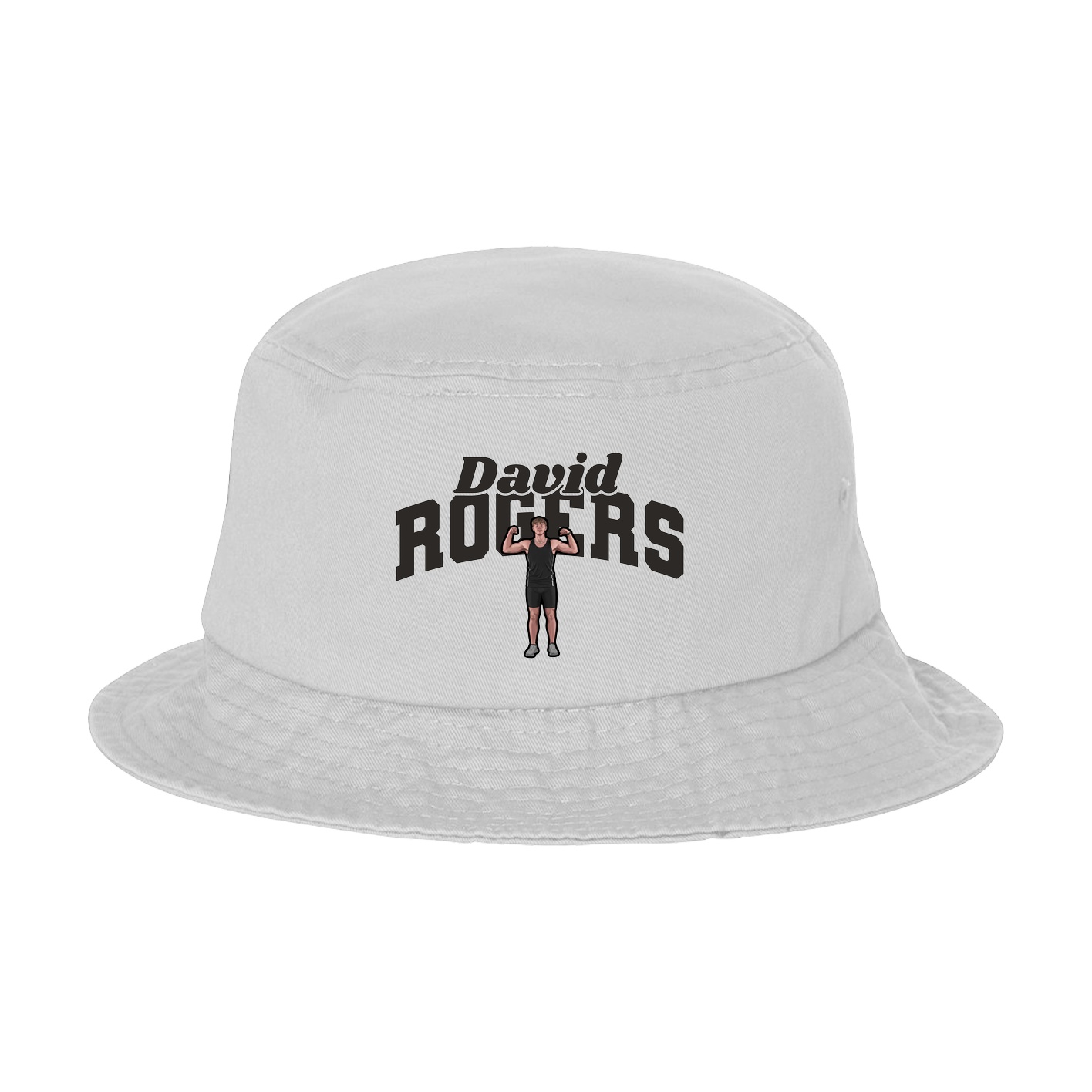 Bucket Cap — Signature Arch in White
