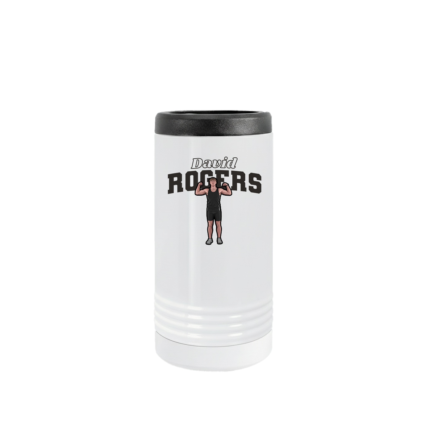 Slim Beverage Holder — Name Arch in White
