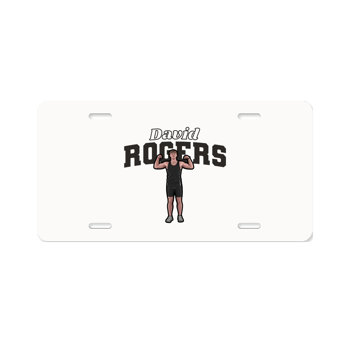 License Plate — Name Arch in Classic
