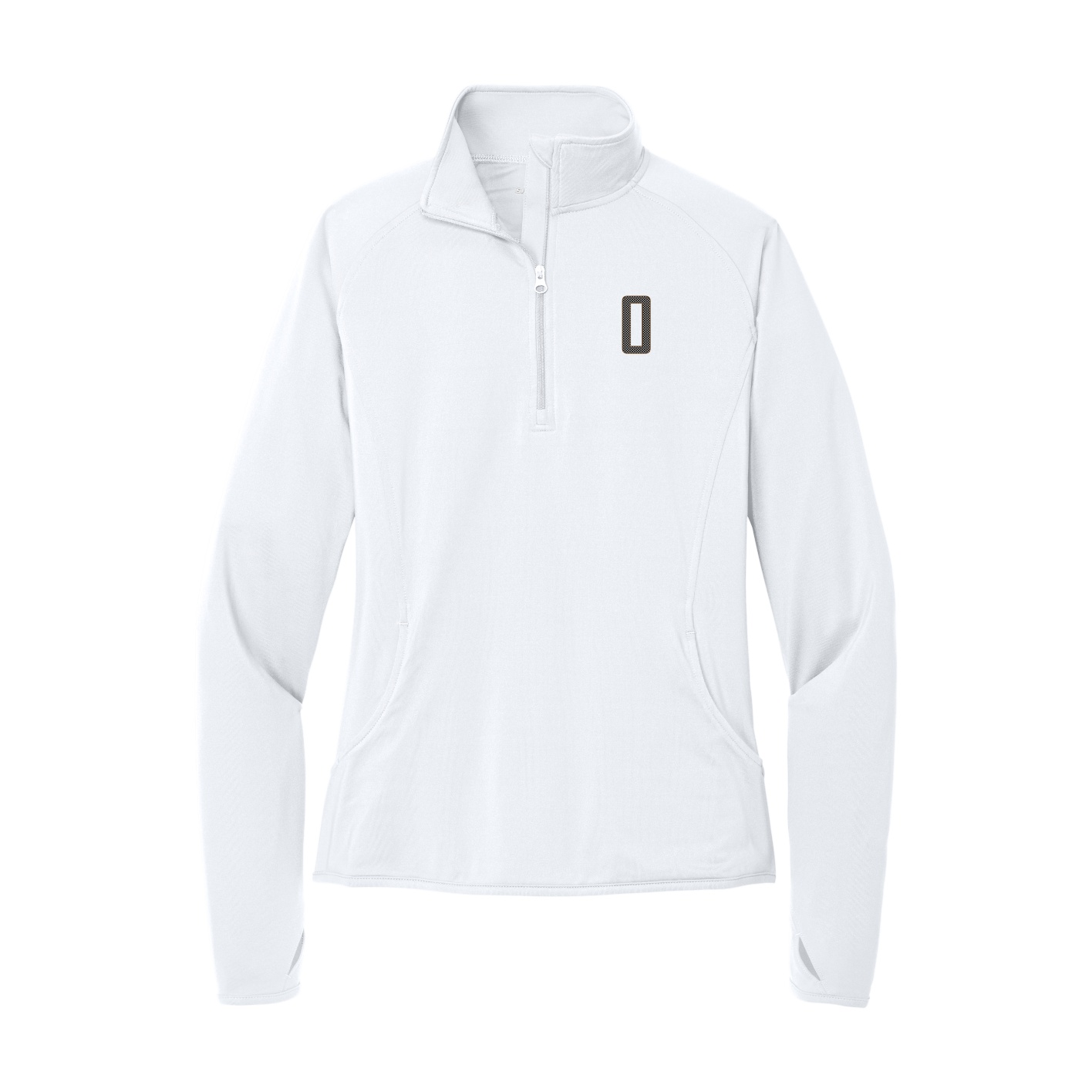 Women's Q-Zip Pullover — Front Shirsy in White