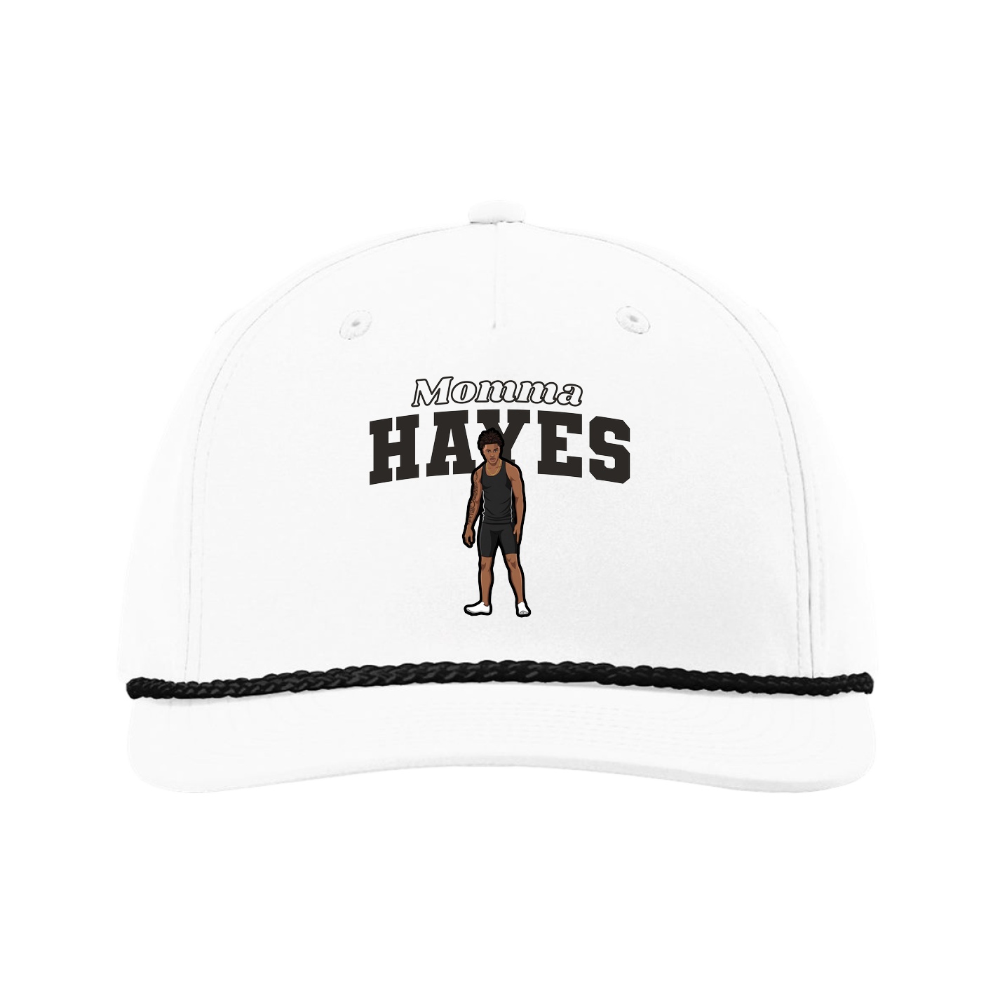 Five-Panel Classic Rope Cap — Mothers Day Block in White