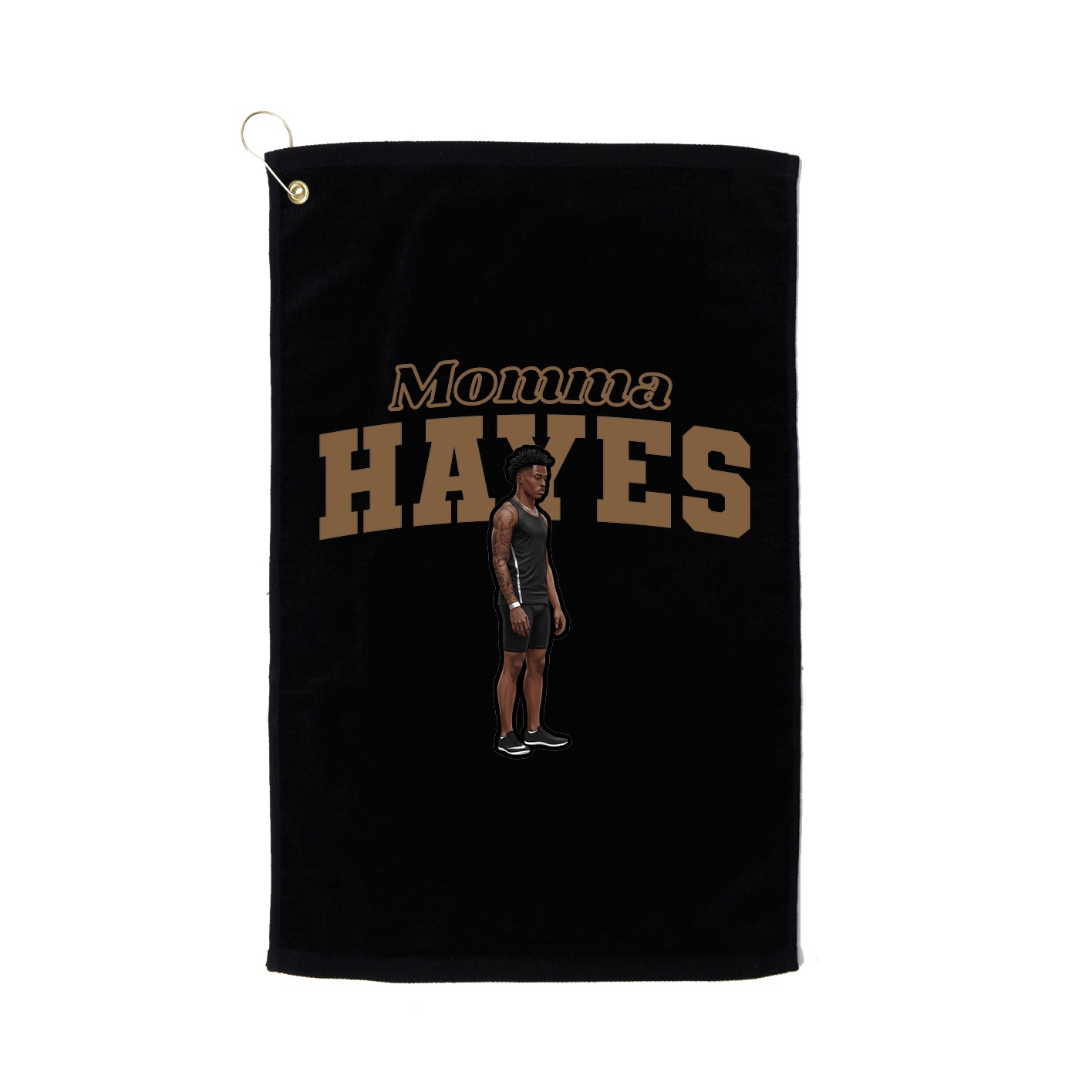 Golf Towel — Mothers Day Block in Black