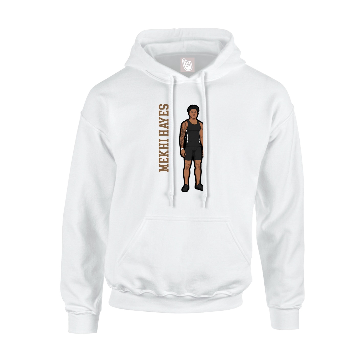 Hoodie — Name Vertical in White