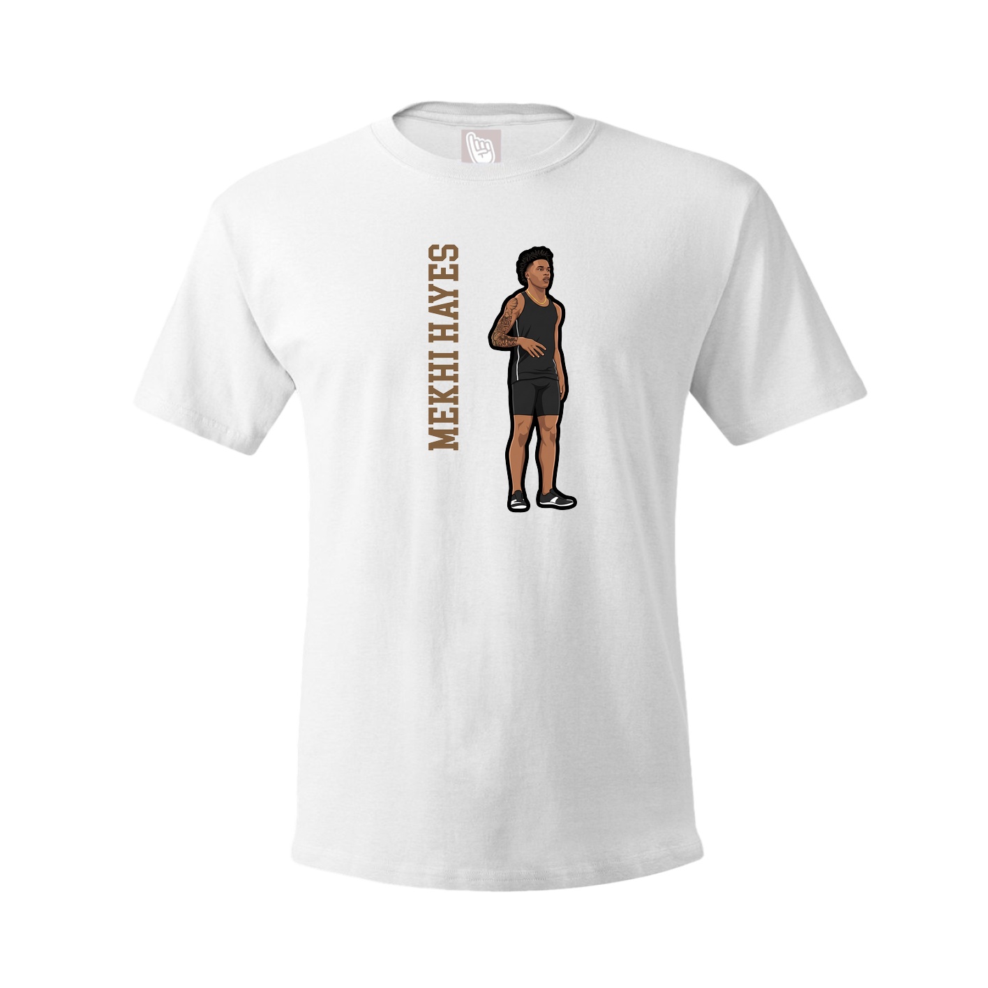 Tee — Name Vertical in White