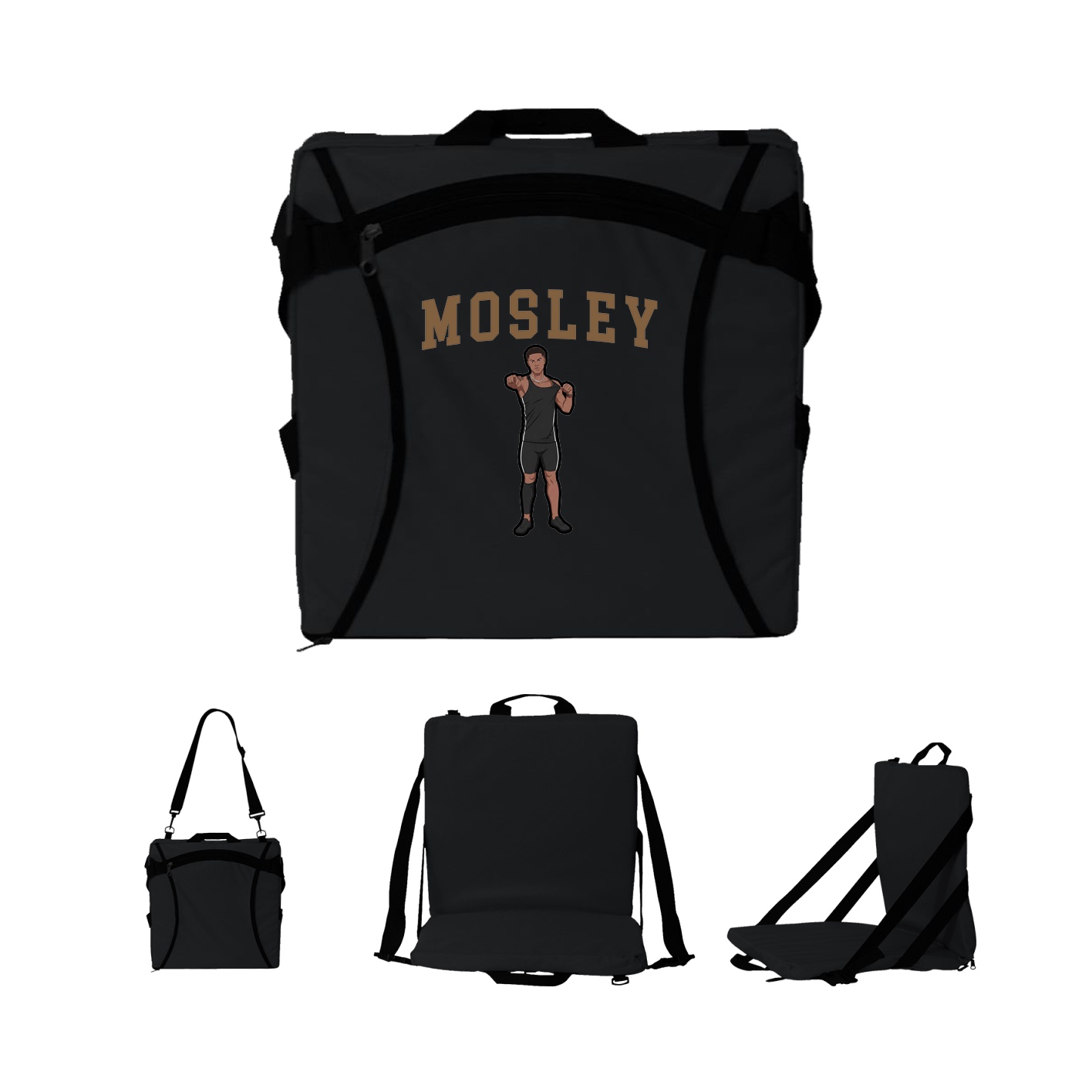 Folding Stadium Seat — Shirsey in Black