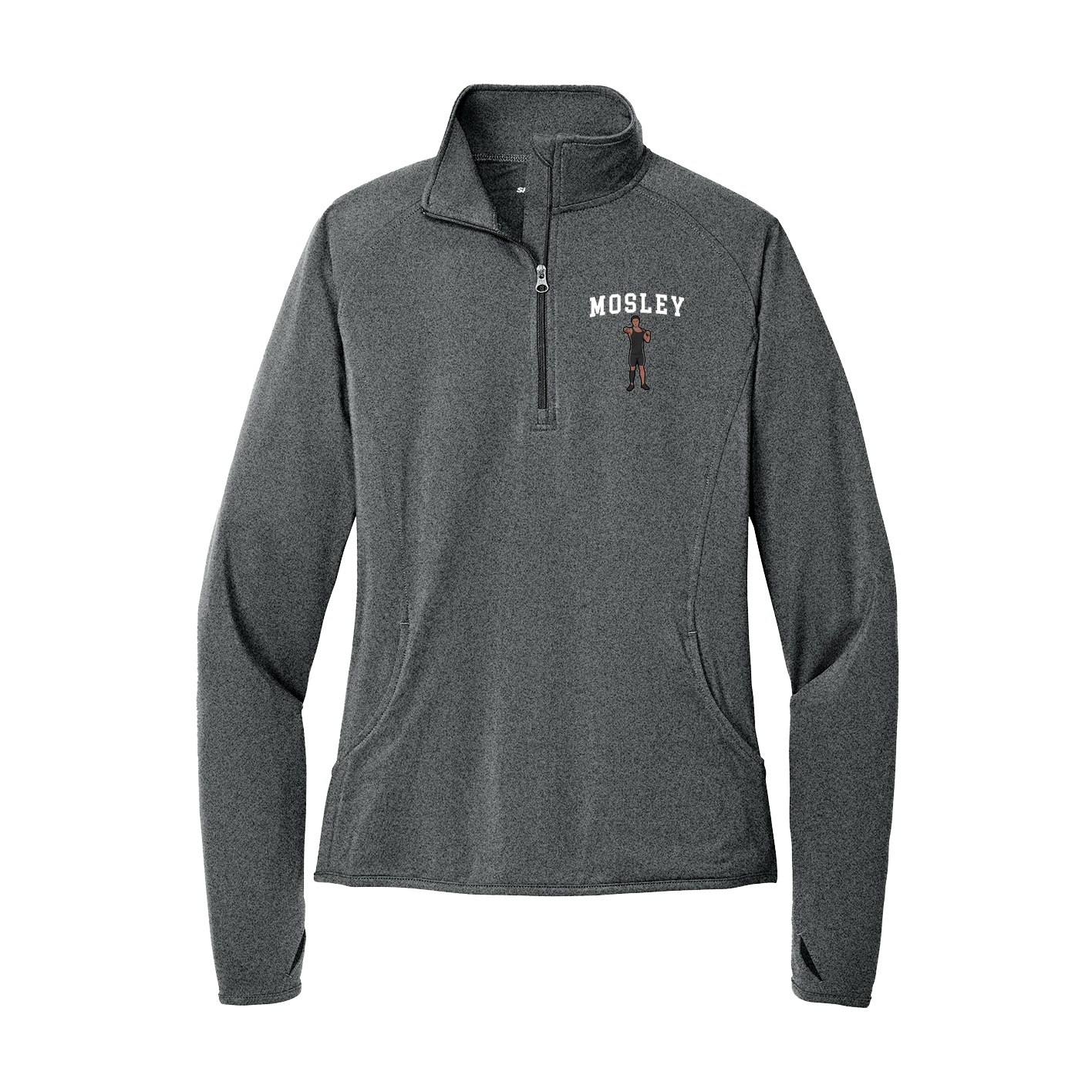 Women's Q-Zip Pullover — Shirsey in Grey