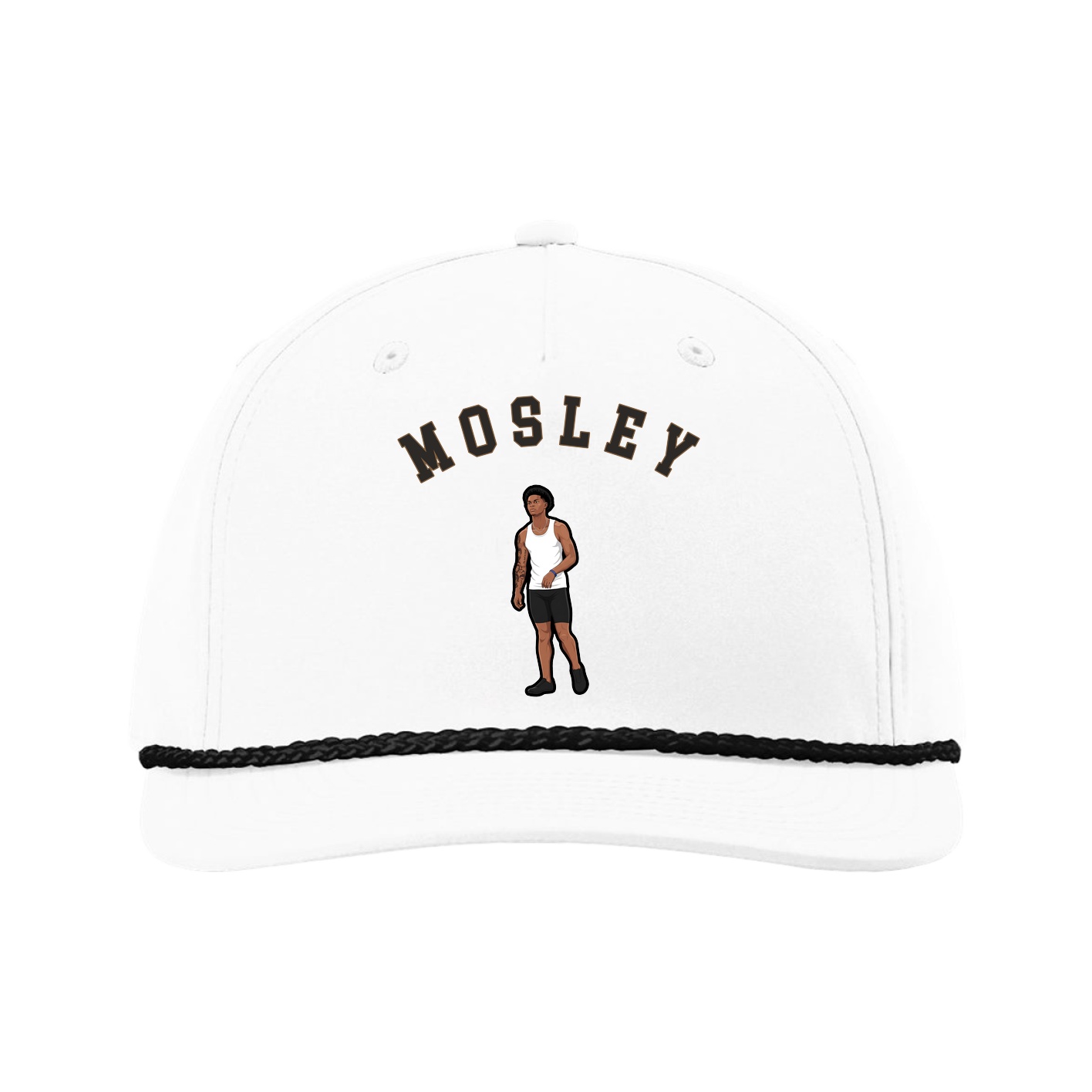 Five-Panel Classic Rope Cap — Shirsey Arch in White