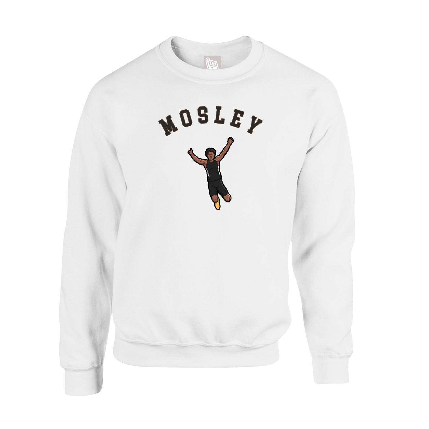 Fleece Crew — Shirsey Arch in White