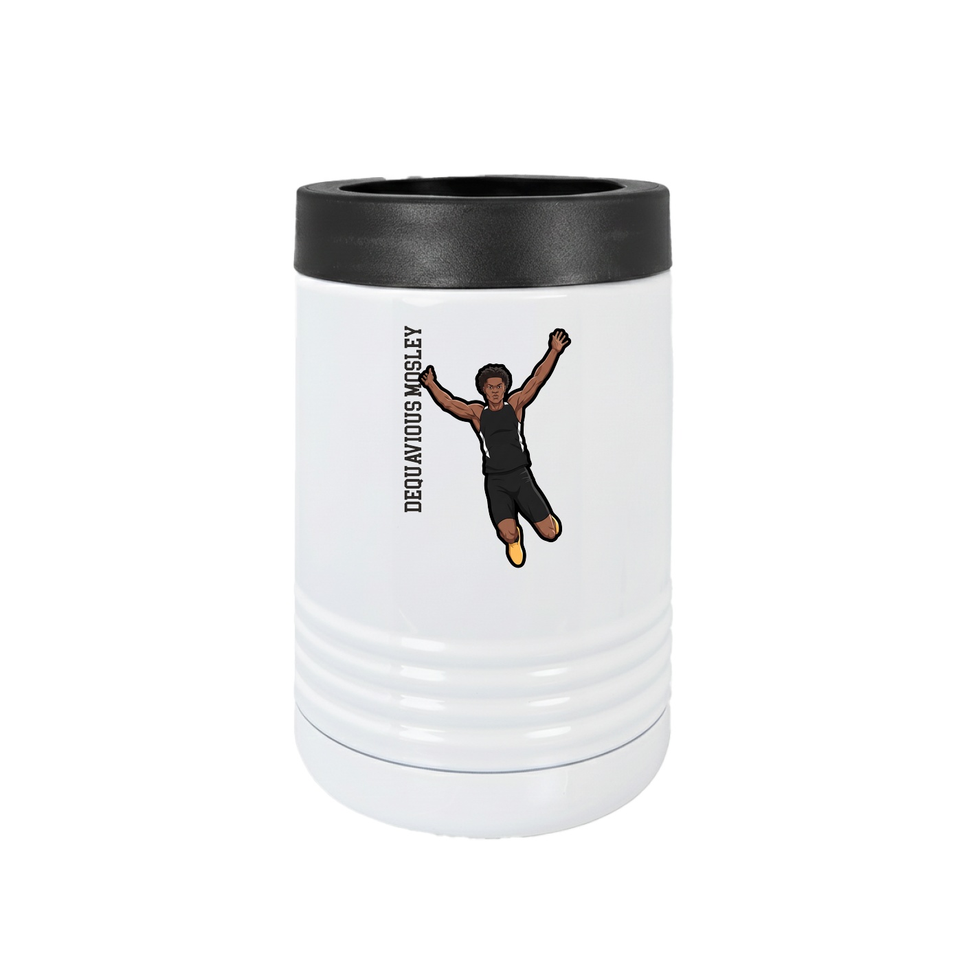 Beverage Holder — Name Vertical in White