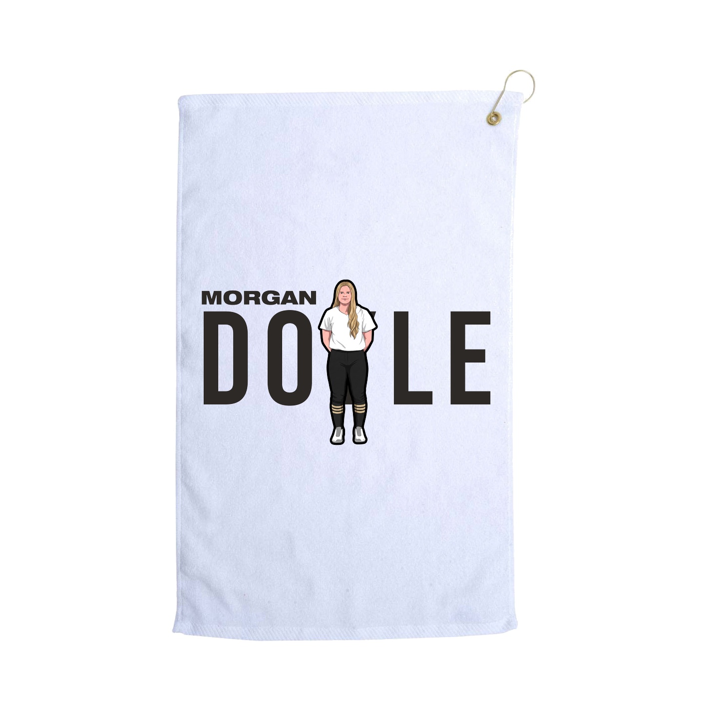 Golf Towel — Player Name in White