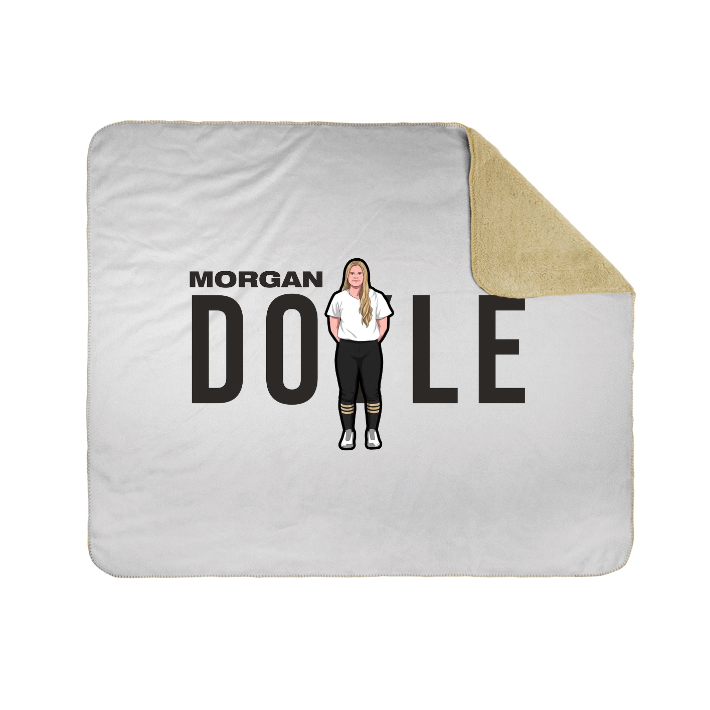 Throw Blanket — Player Name in White