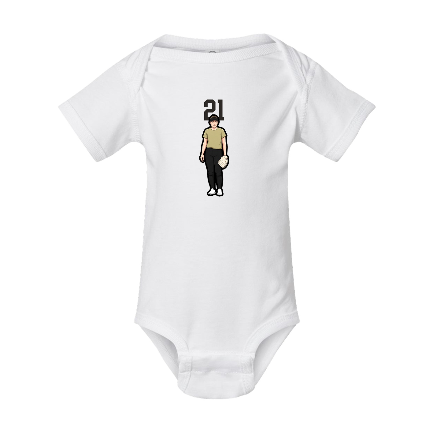 Baby Onesie — Number Top in White