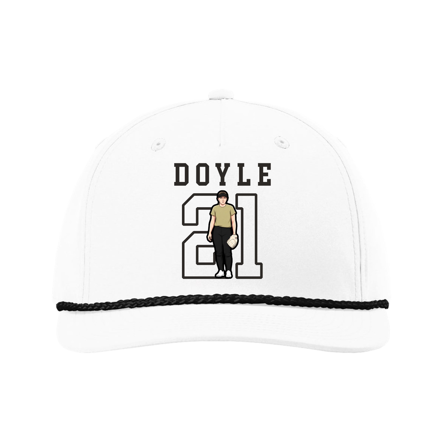 Five-Panel Classic Rope Cap — Shirsey in White