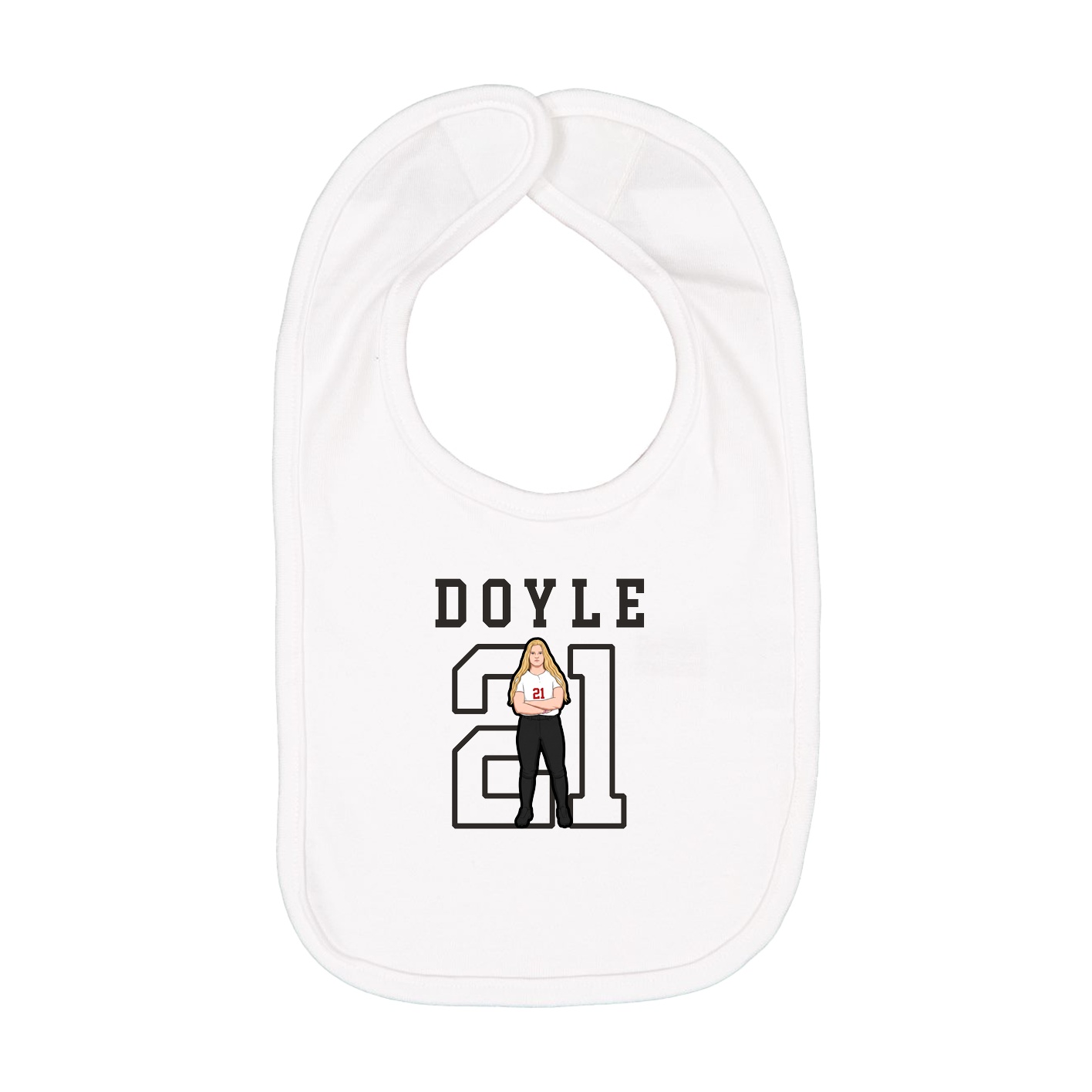 Infant Bib — Shirsey in White