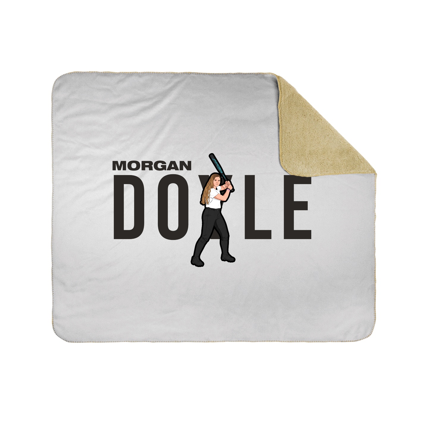 Throw Blanket — Player Name in White