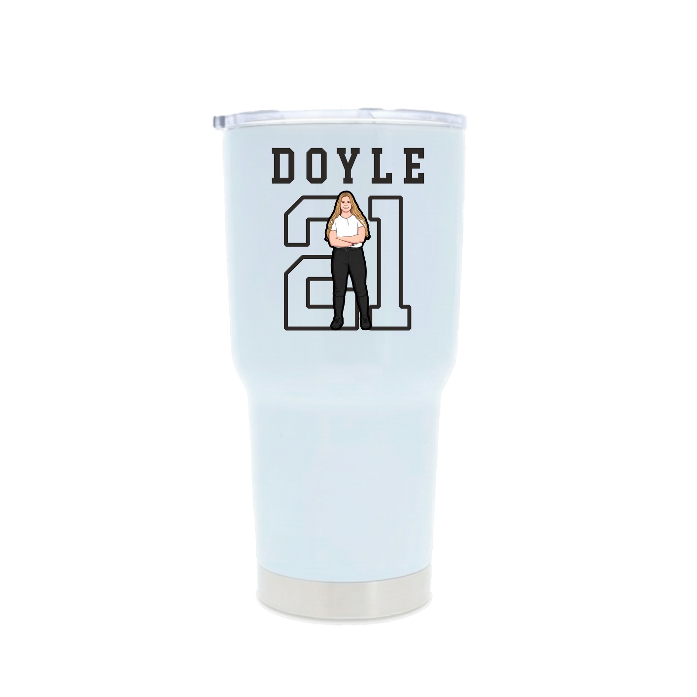 30oz Stainless Steel Tumbler — Shirsey in White