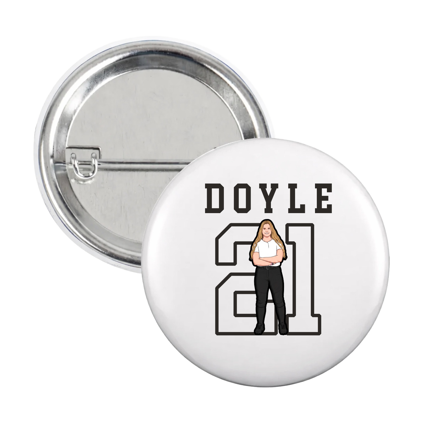 Game Day Button — Shirsey in White