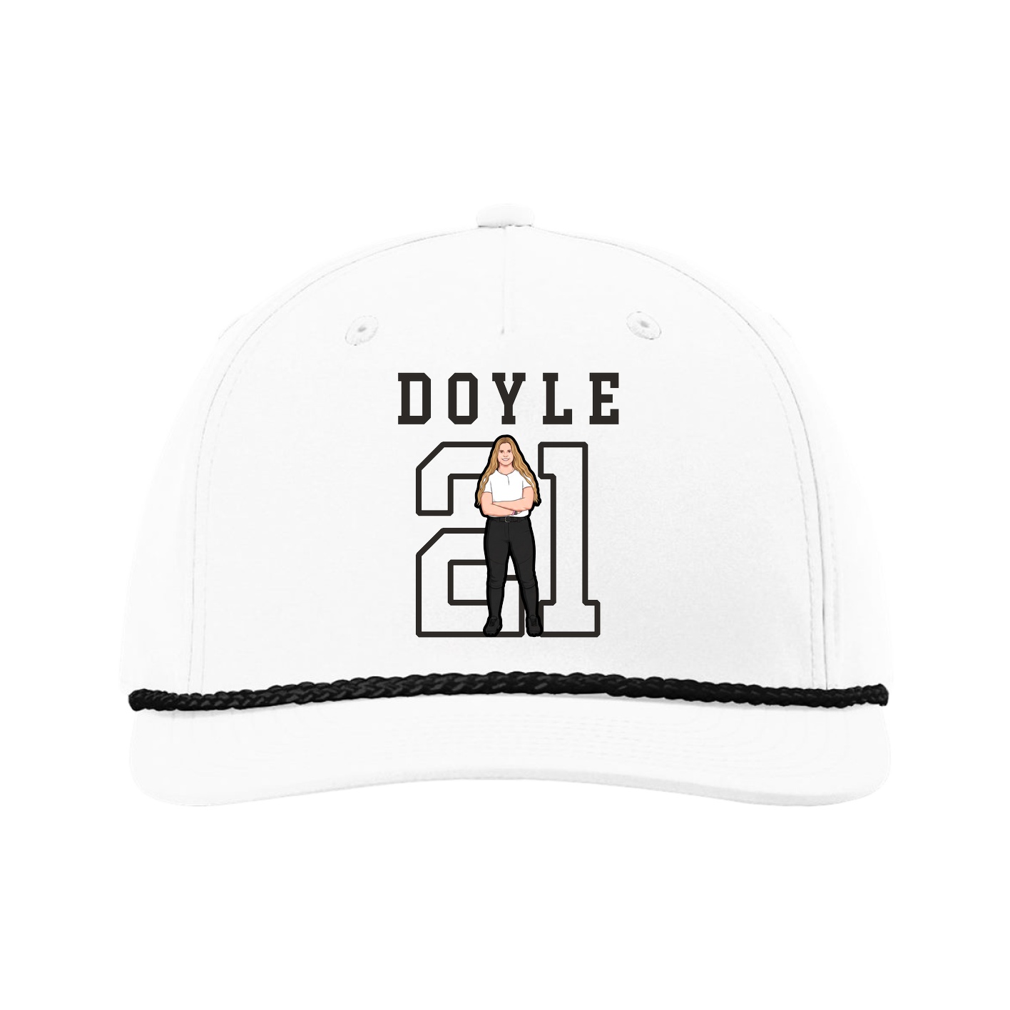 Five-Panel Classic Rope Cap — Shirsey in White