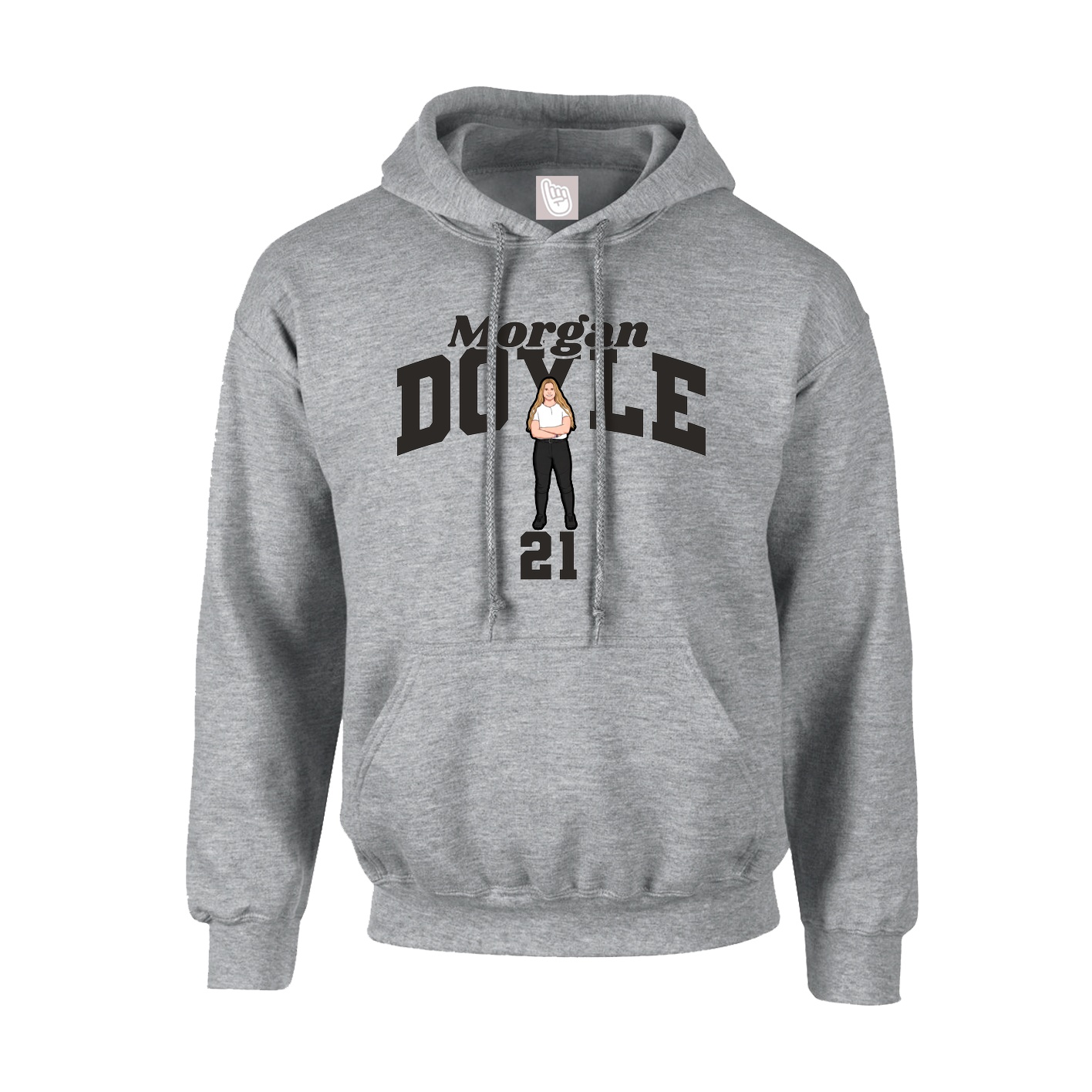 Youth Hoodie — Signature Arch in Grey