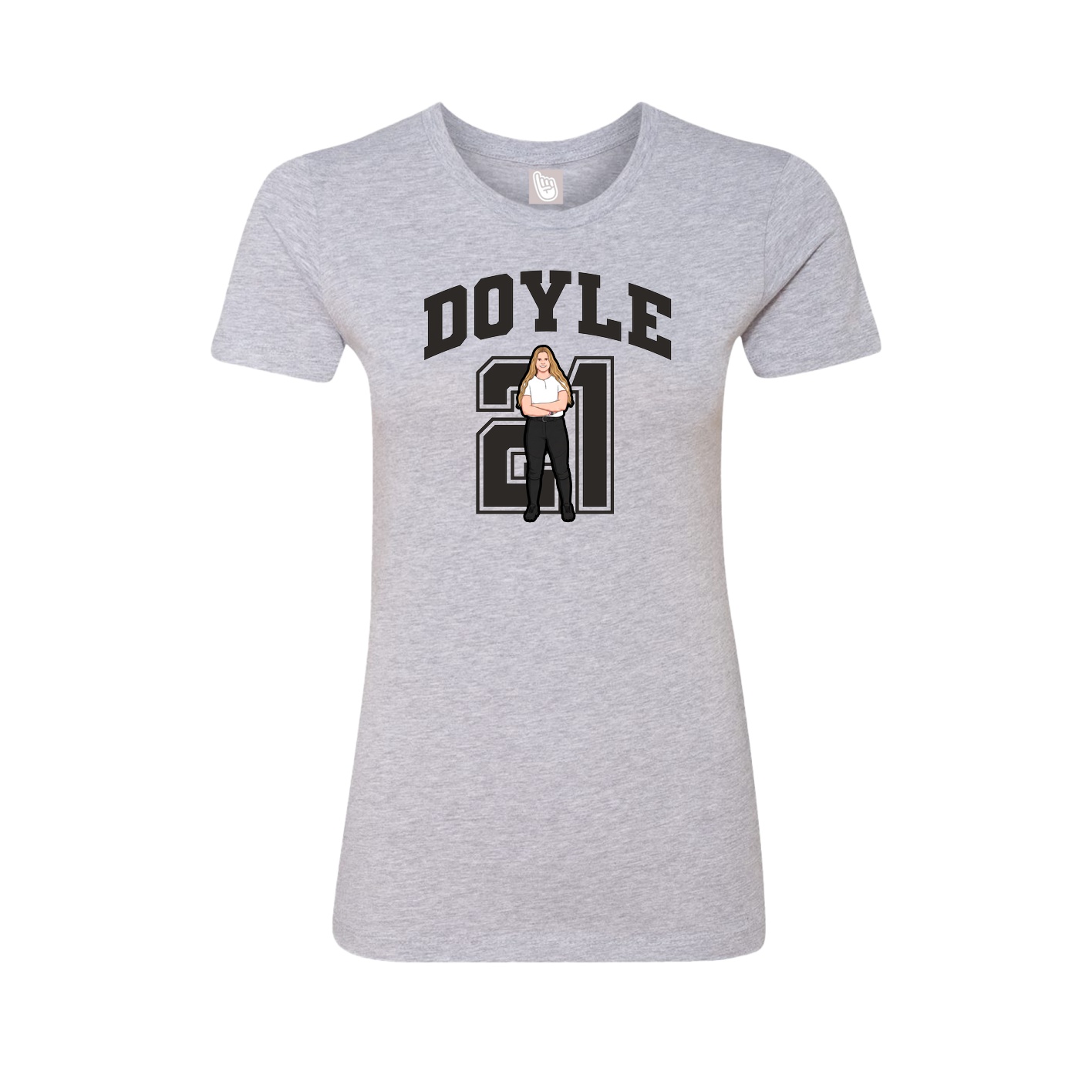 Womens Tee — Number in Grey
