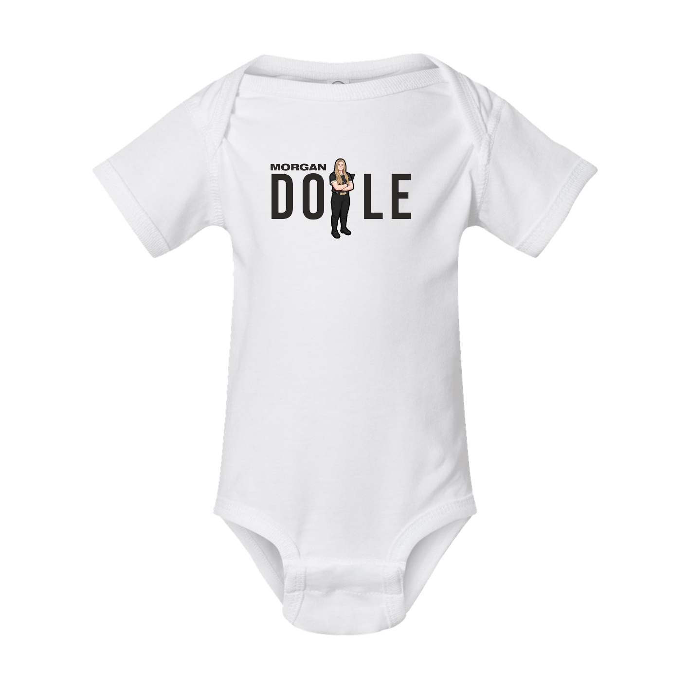 Baby Onesie — Player Name in White