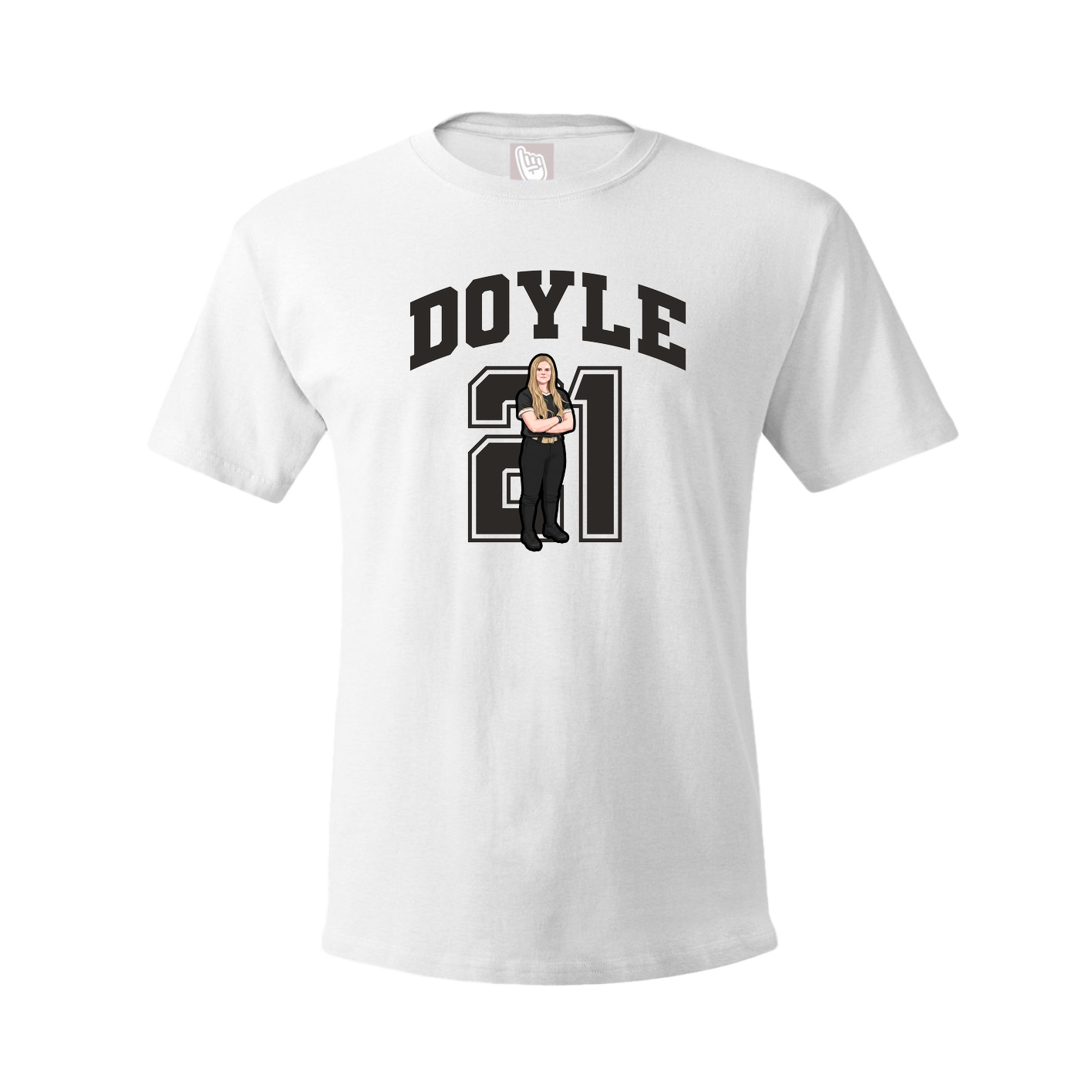 Youth Tee — Number in White