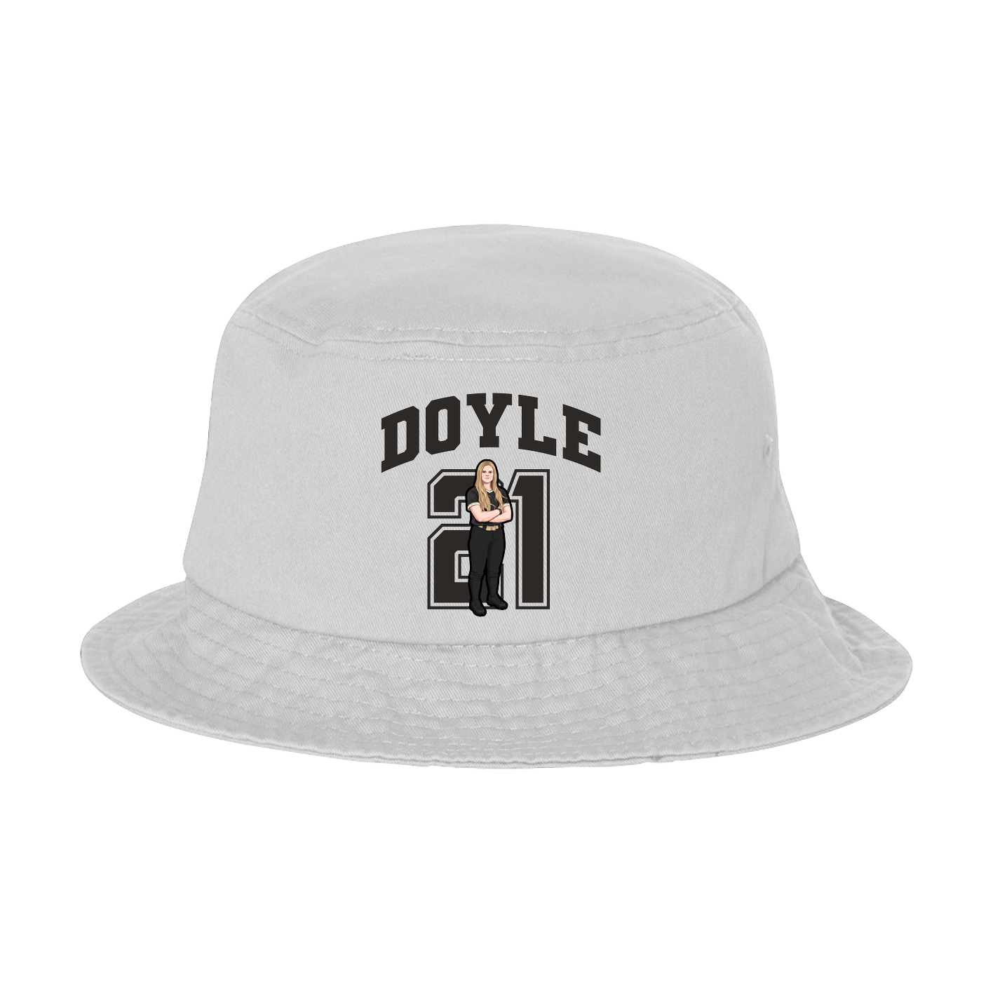 Bucket Cap — Number in White
