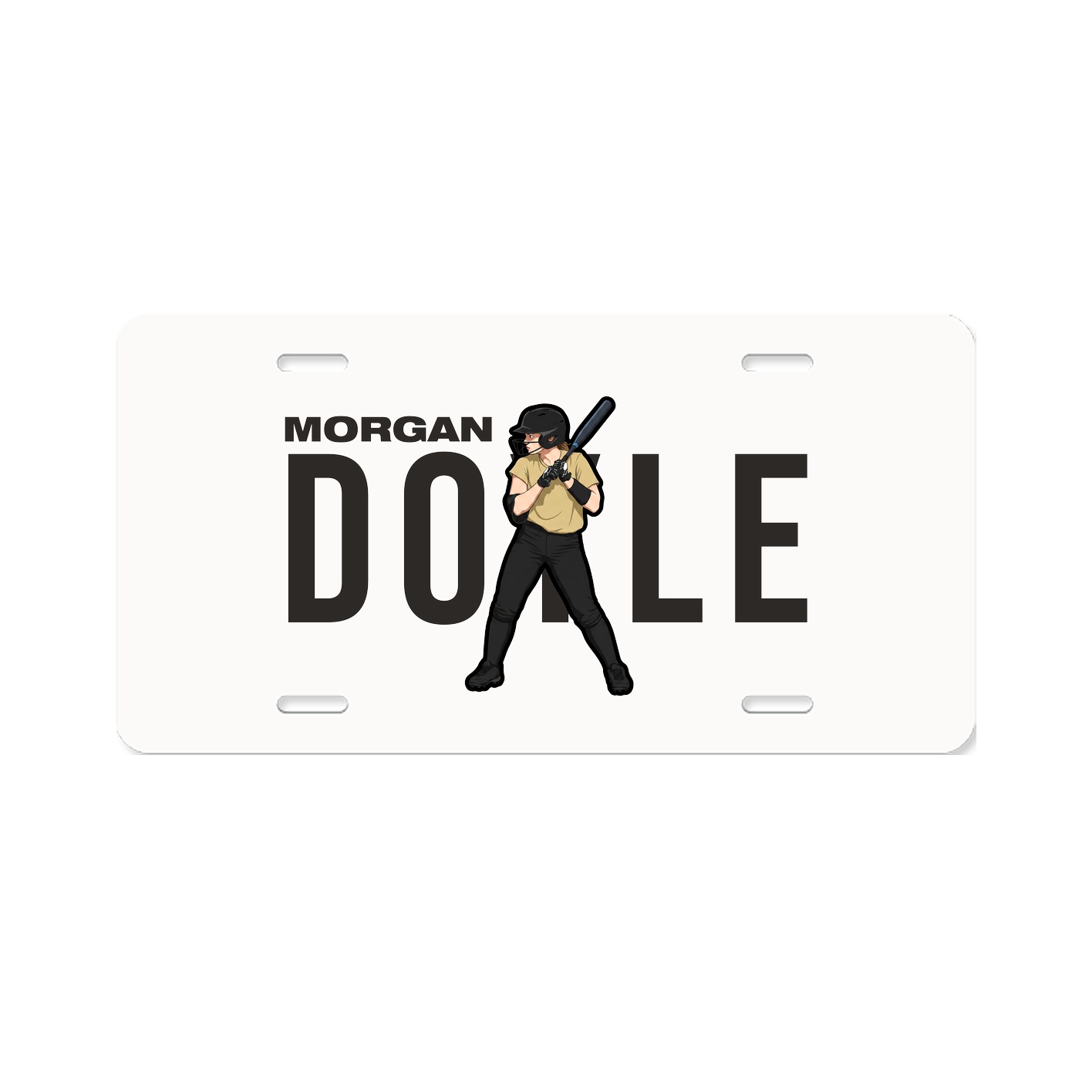 License Plate — Player Name in Classic