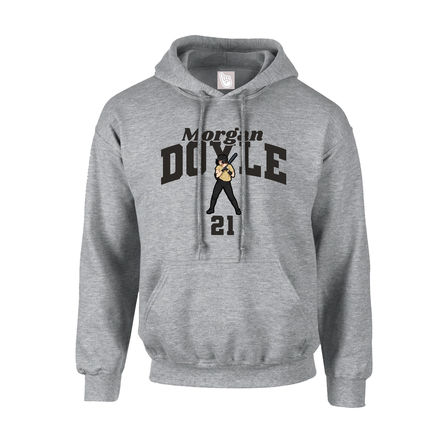 Youth Hoodie — Signature Arch in Grey
