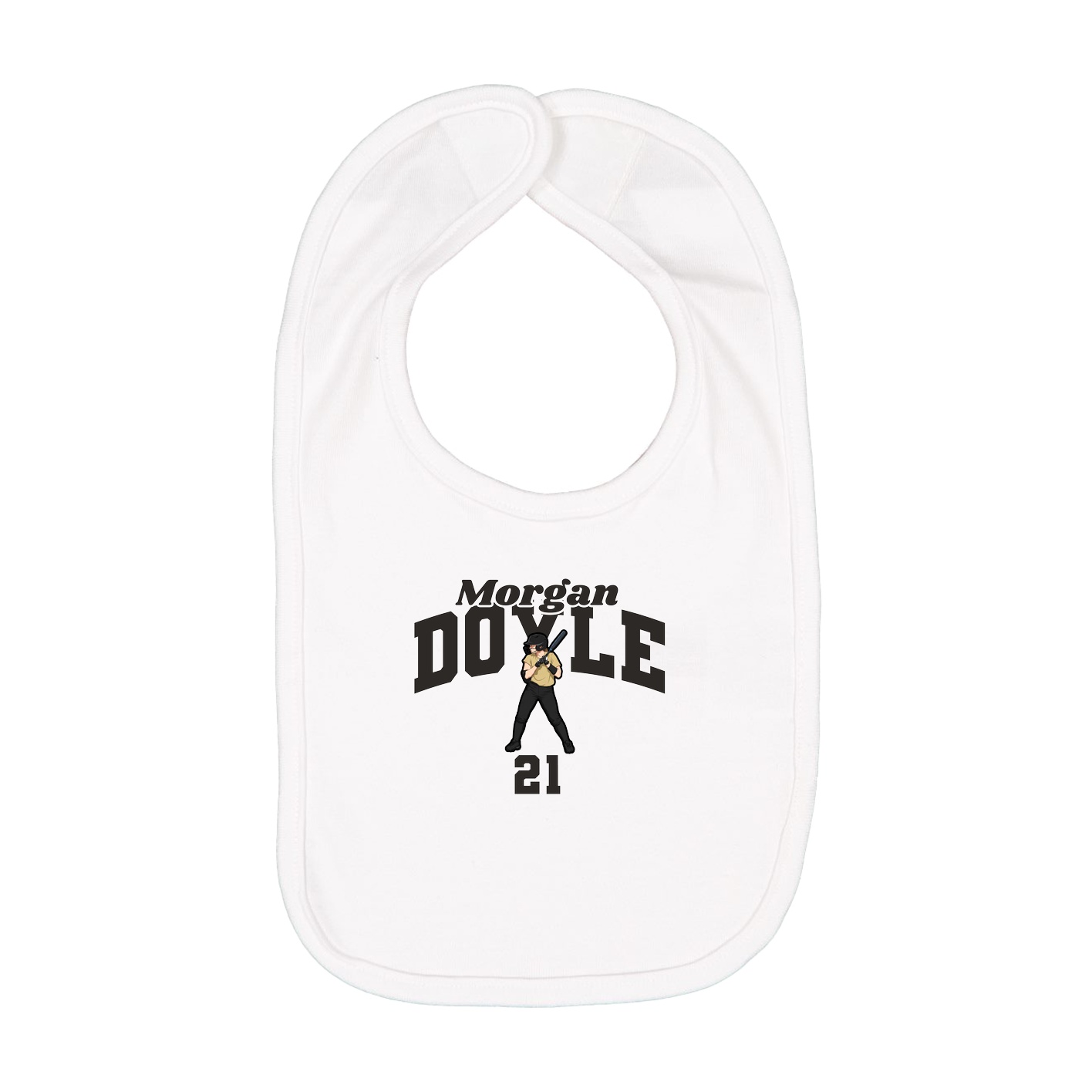 Infant Bib — Signature Arch in White