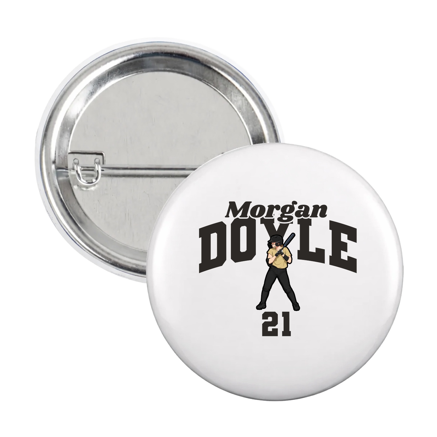 Game Day Button — Signature Arch in White