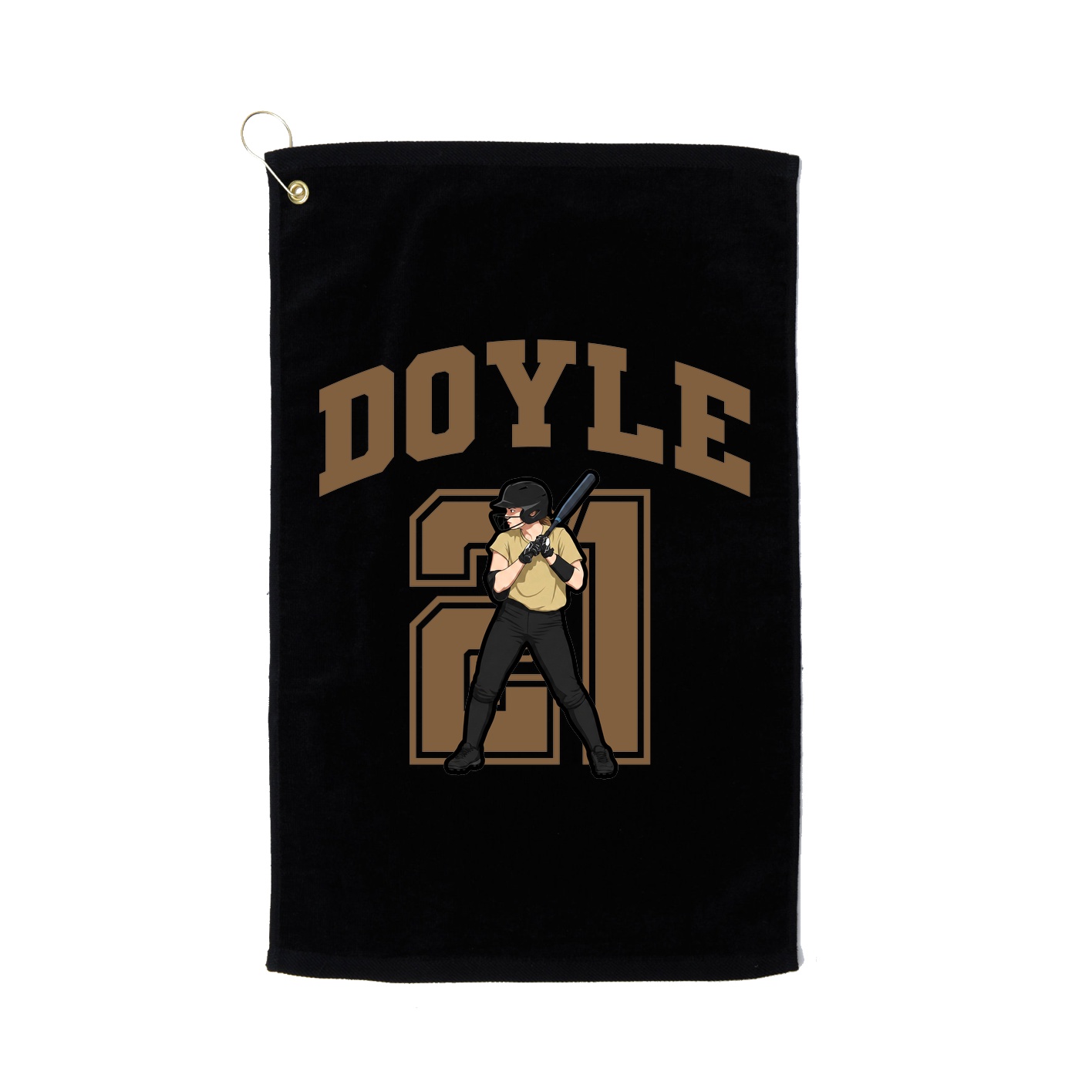 Golf Towel — Number in Black