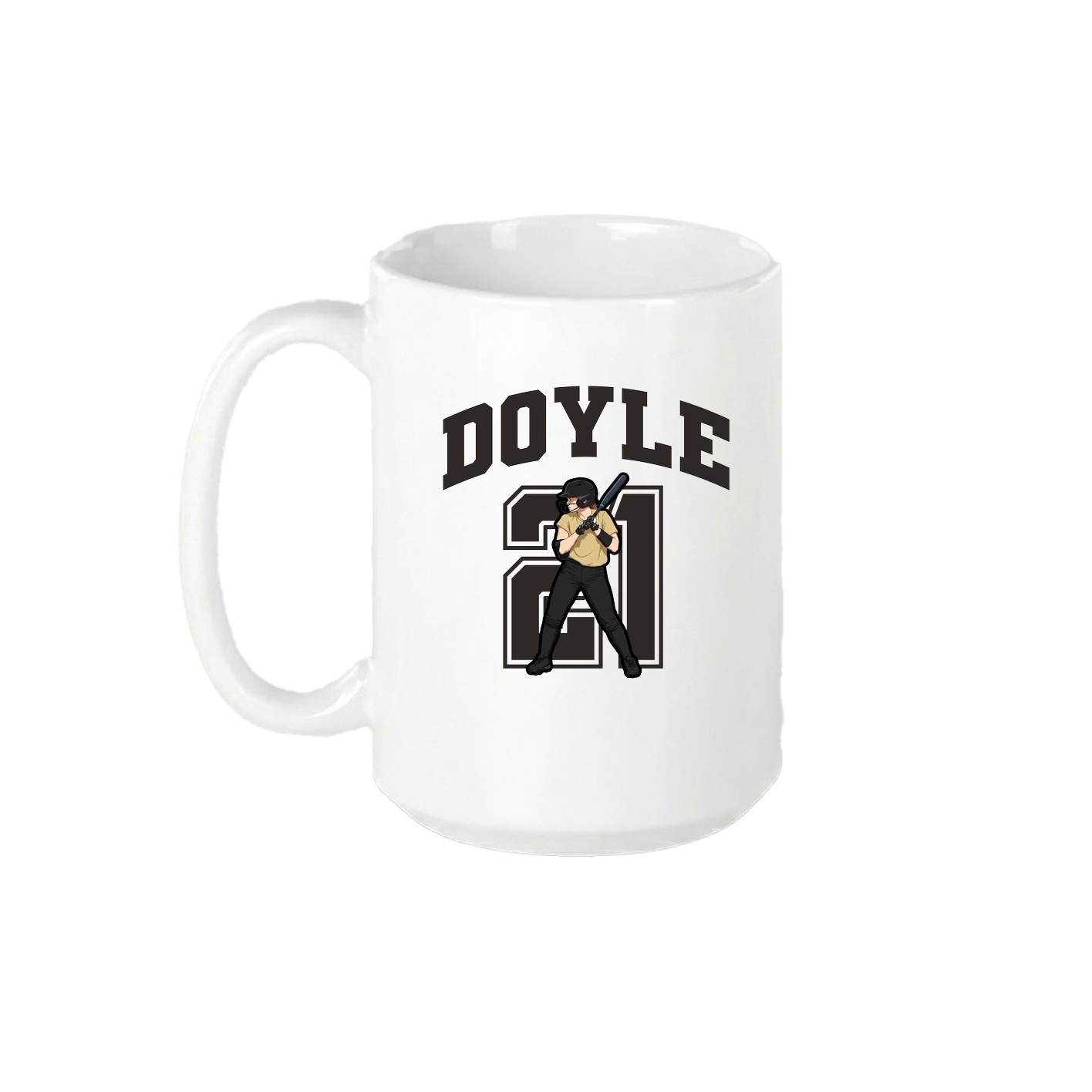 15oz Coffee Mug — Number in White