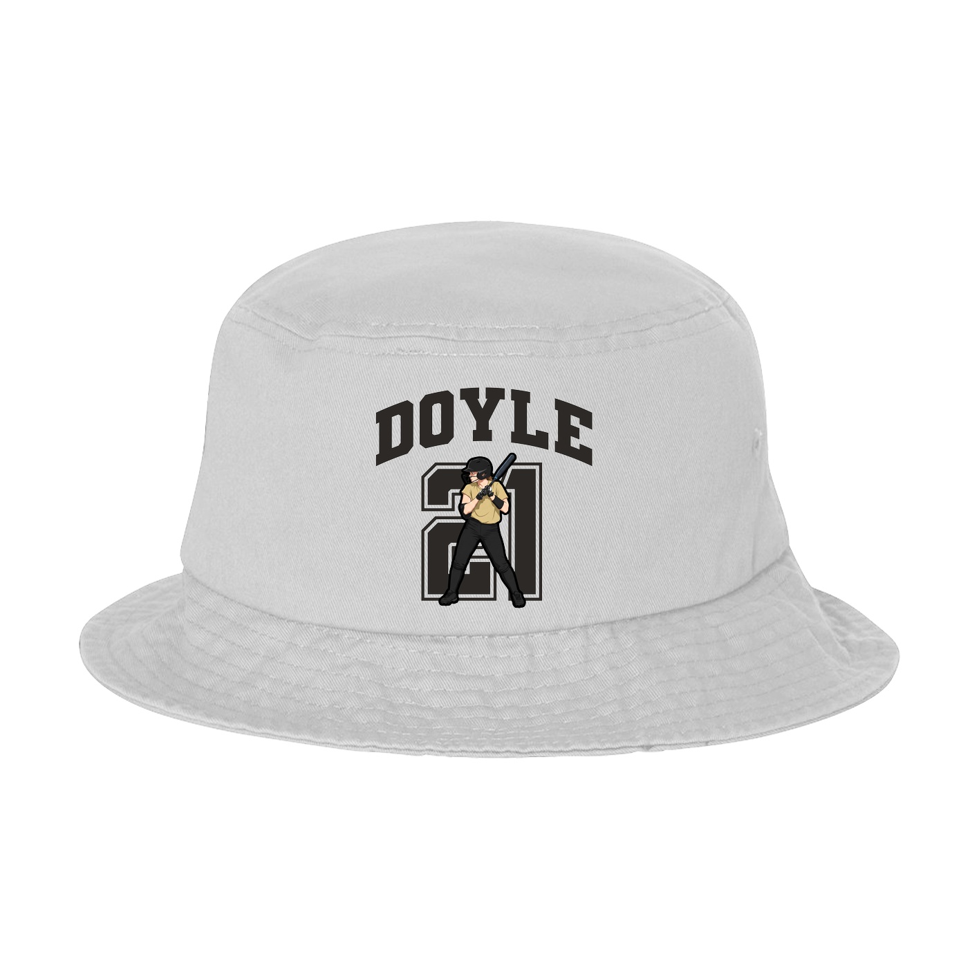 Bucket Cap — Number in White