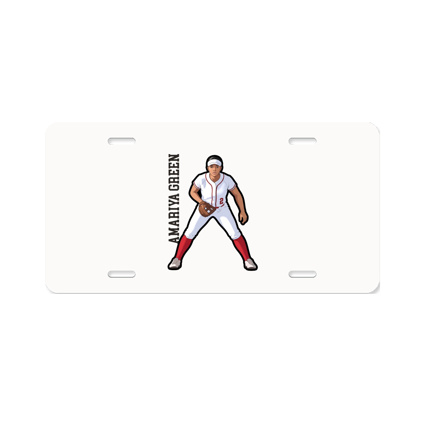 License Plate — Name Vertical in Classic