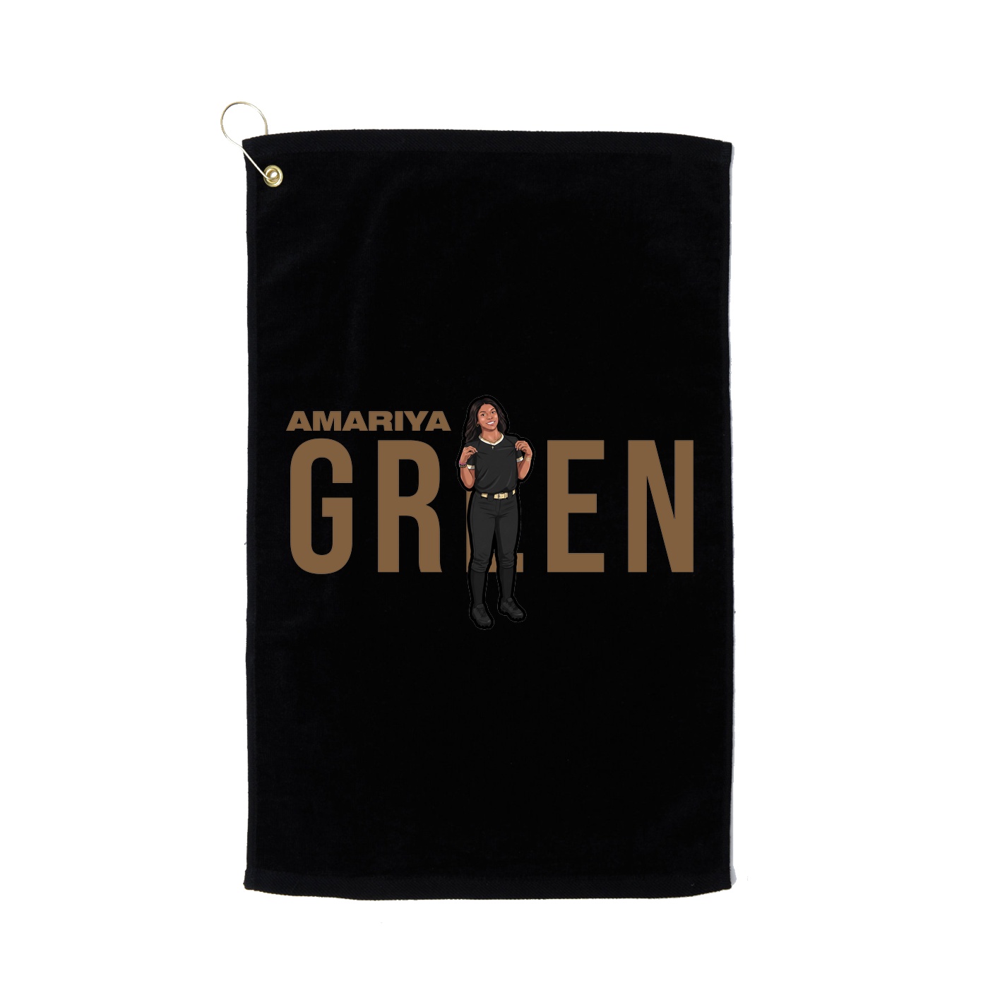 Golf Towel — Player Name in Black