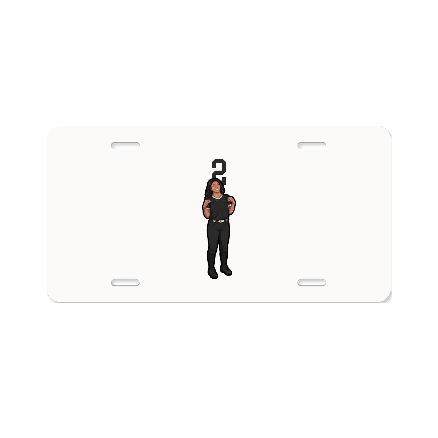 License Plate — Number Top in Classic