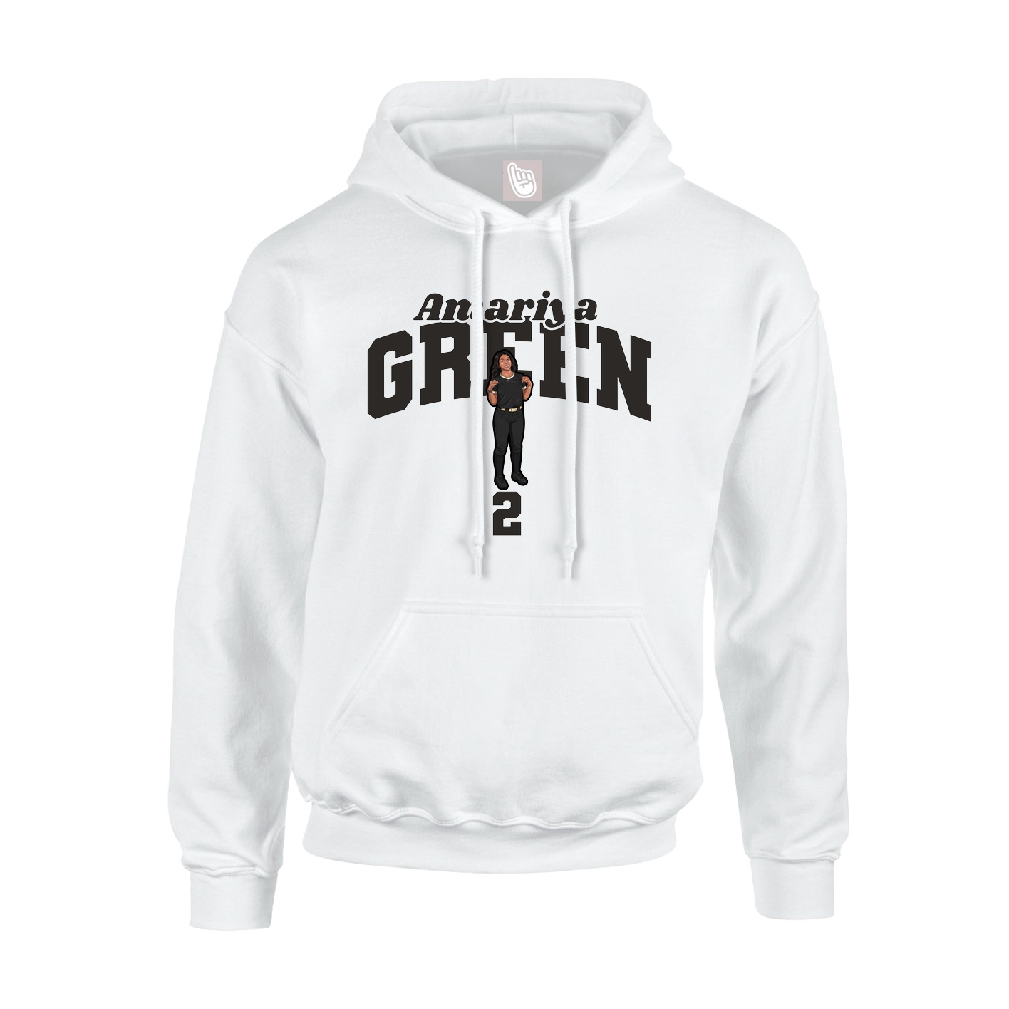 Hoodie — Signature Arch in White