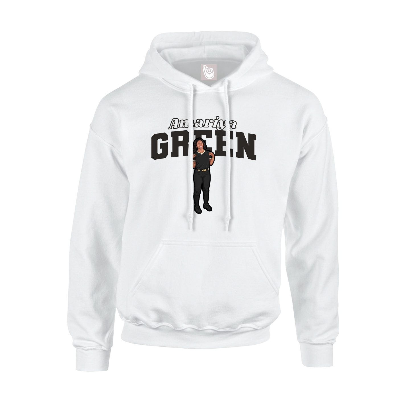 Hoodie — Name Arch in White