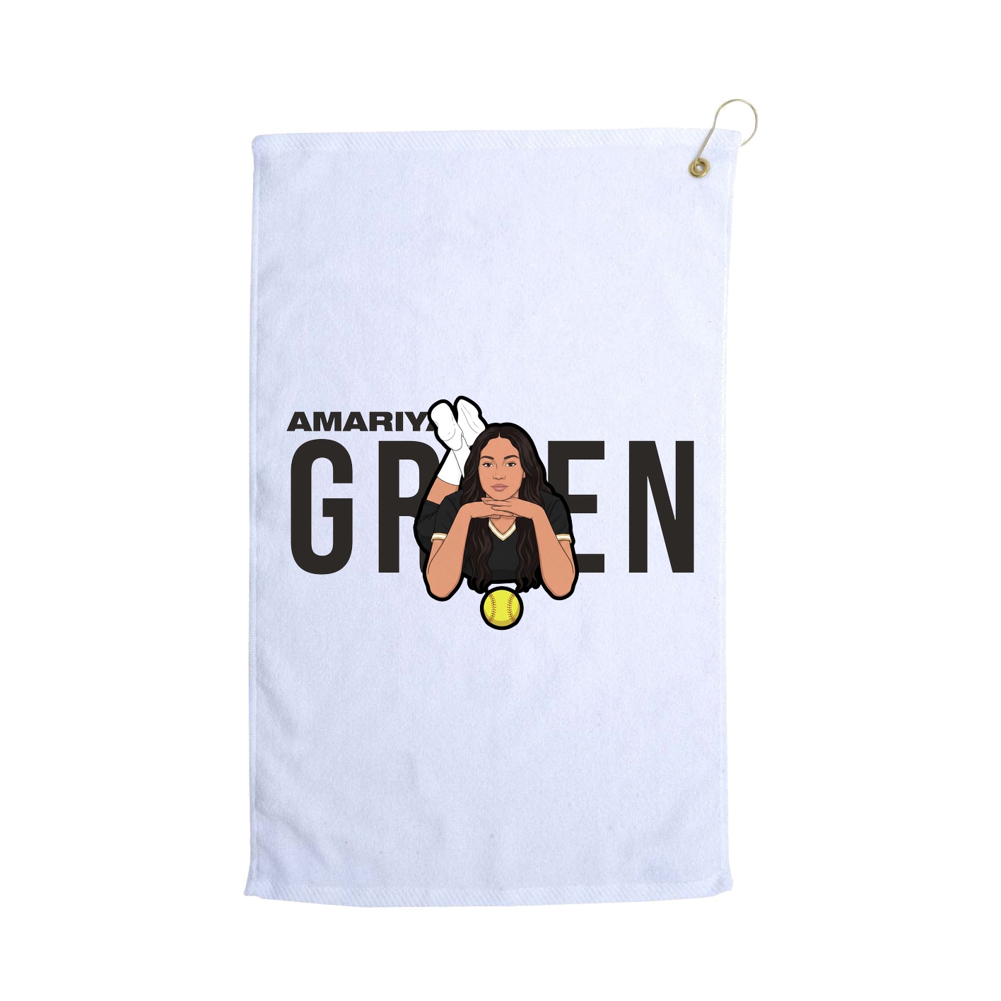 Golf Towel — Player Name in White