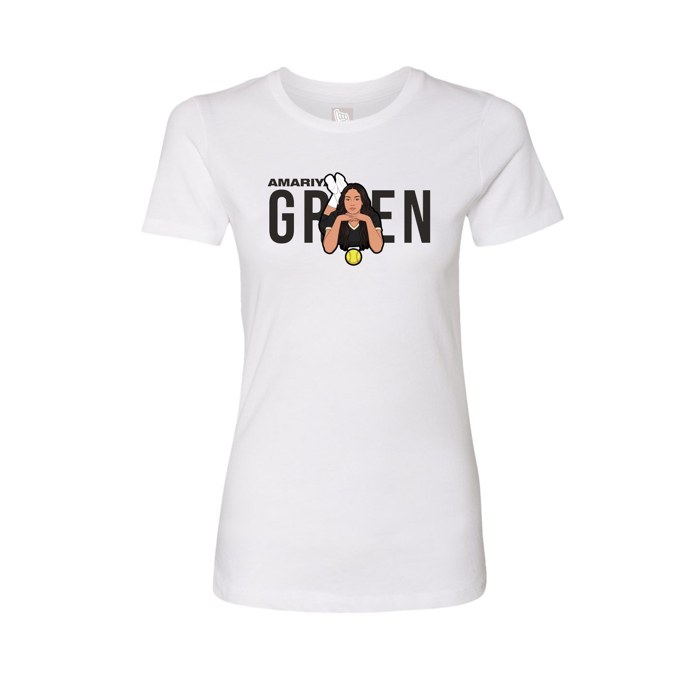 Womens Tee — Player Name in White