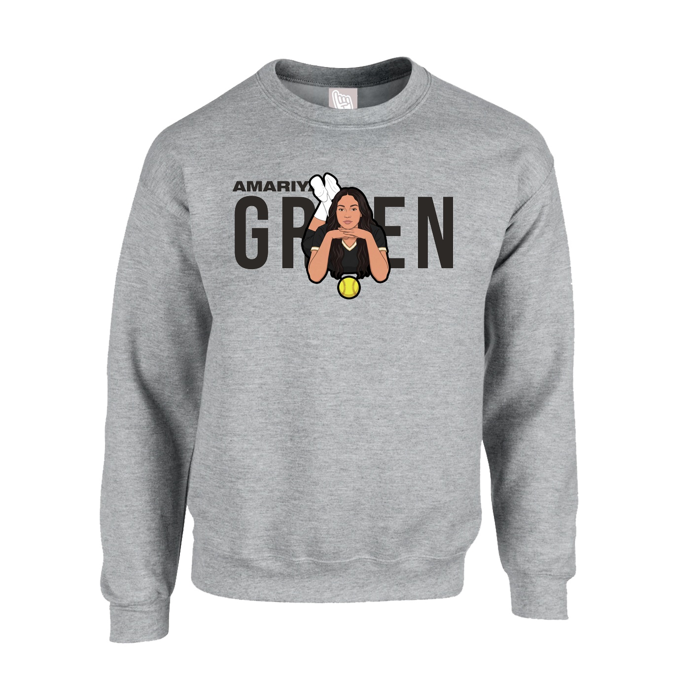Fleece Crew — Player Name in Grey