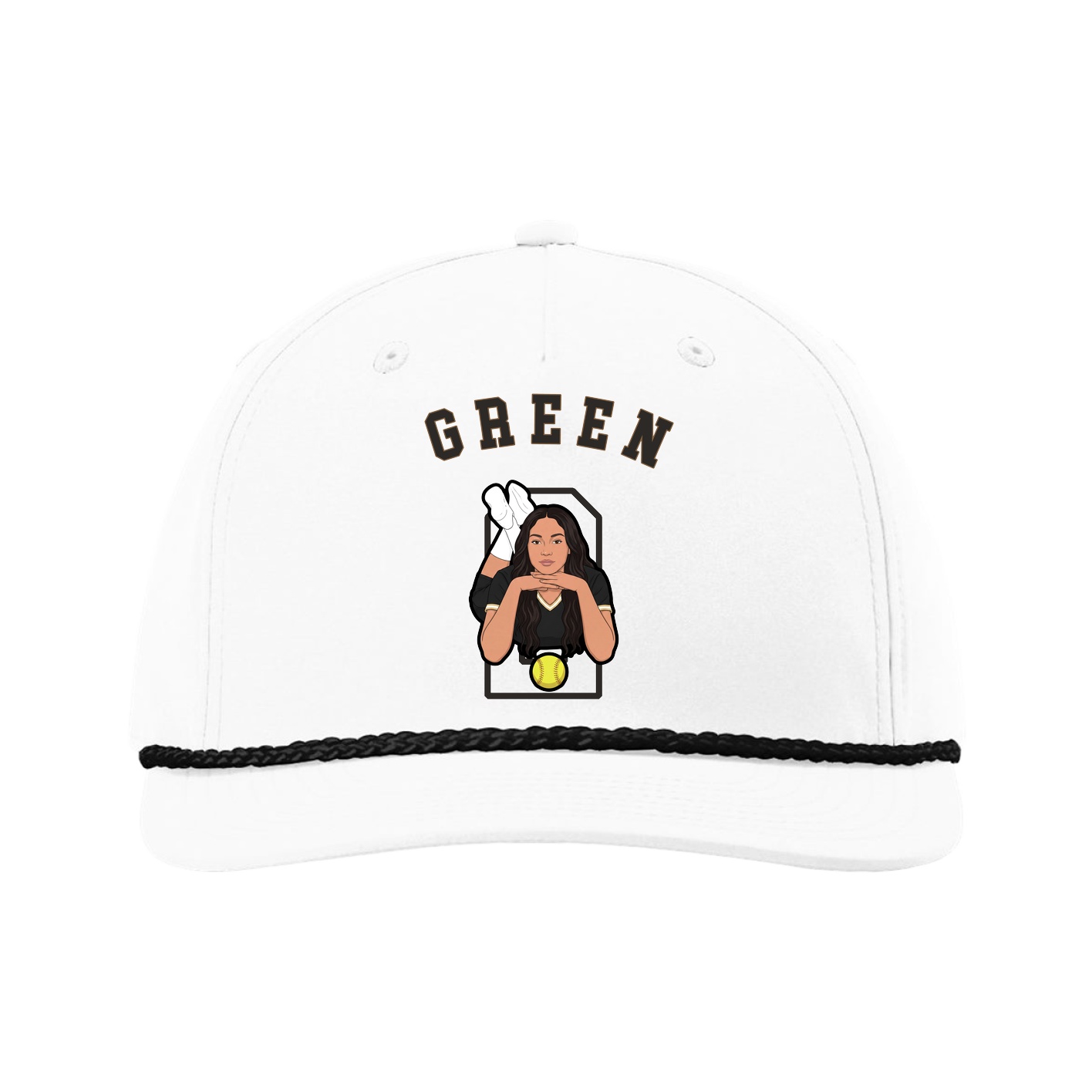 Five-Panel Classic Rope Cap — Shirsey Arch in White