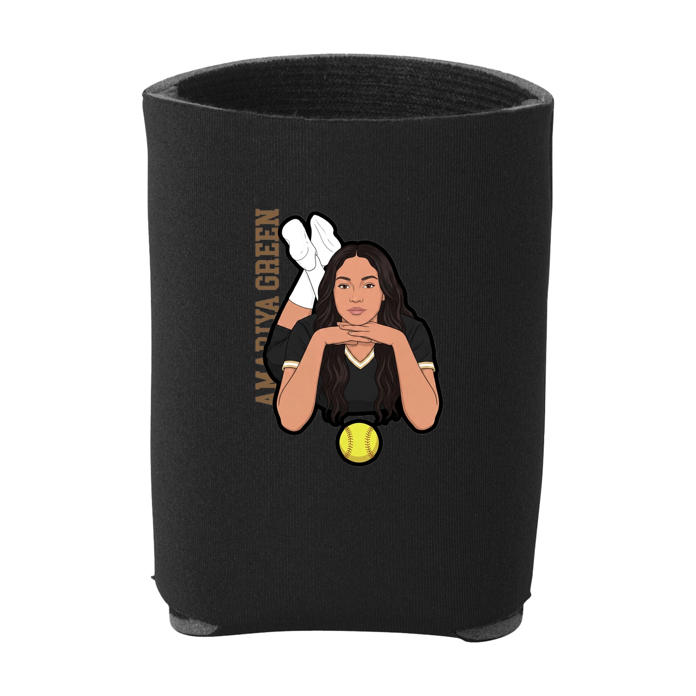 Can Holder — Name Vertical in Black