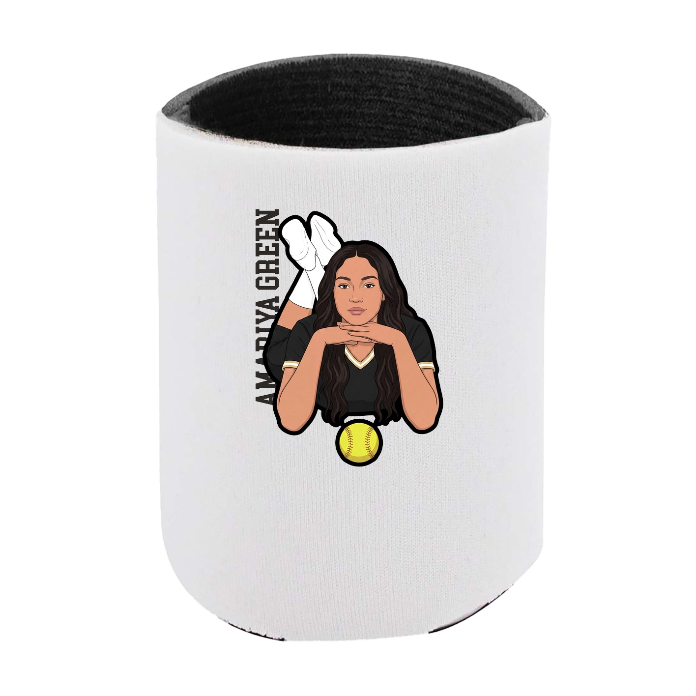 Can Holder — Name Vertical in White
